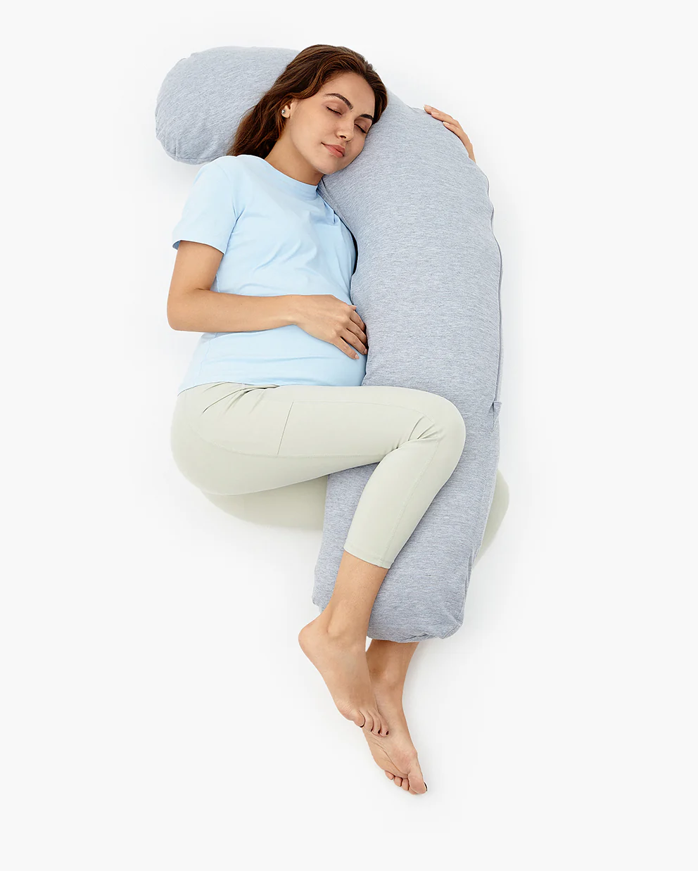 J Shaped Maternity Body Pillow - Image 3
