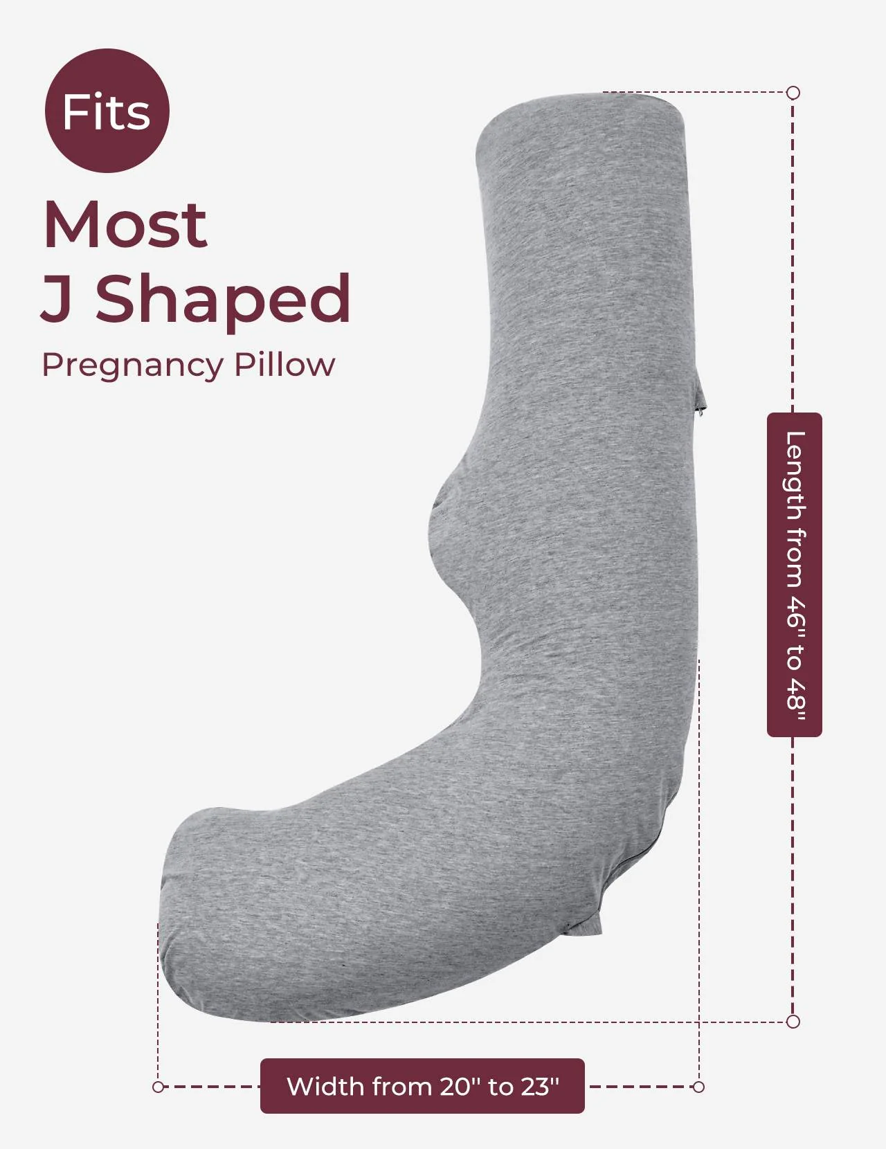 Momcozy J Shaped Pregnancy Pillow Cover - Image 2
