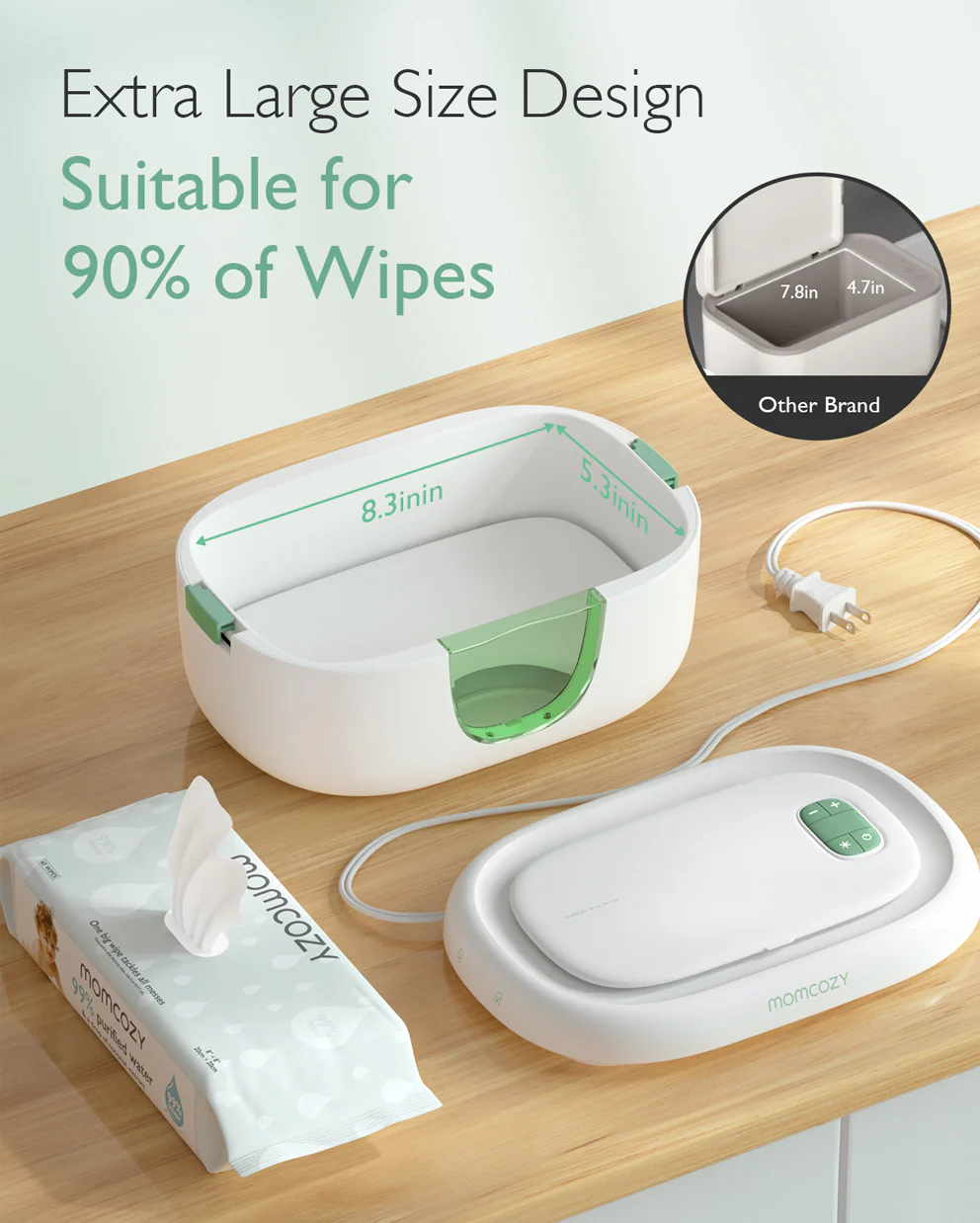 Momcozy Podgrzewacz Chusteczek Nawilżanych dla Niemowląt – Duża Pojemność - Image 6