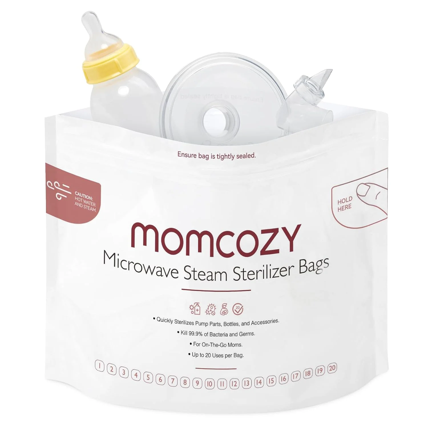 Momcozy mikrofalowe worki sterylizujące pary - Image 7