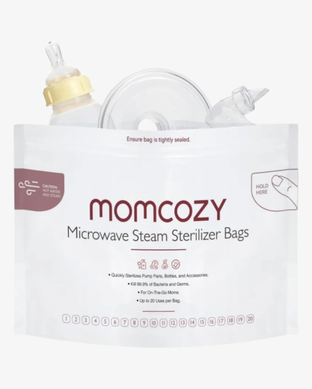 Momcozy mikrofalowe worki sterylizujące pary - Image 8
