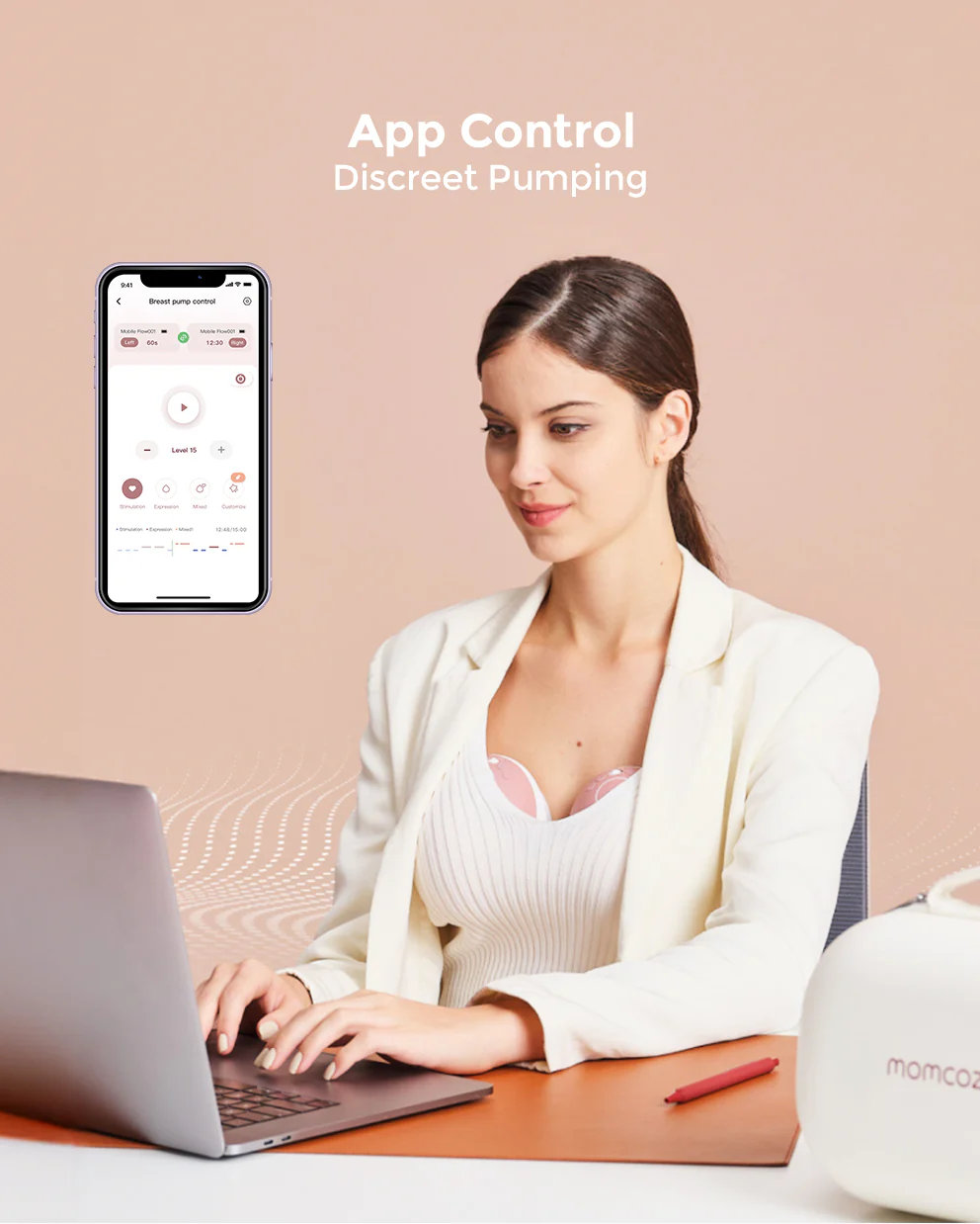 Momcozy Mobile Flow™ Laktator Muszlowy | M9 1.0 - Image 3