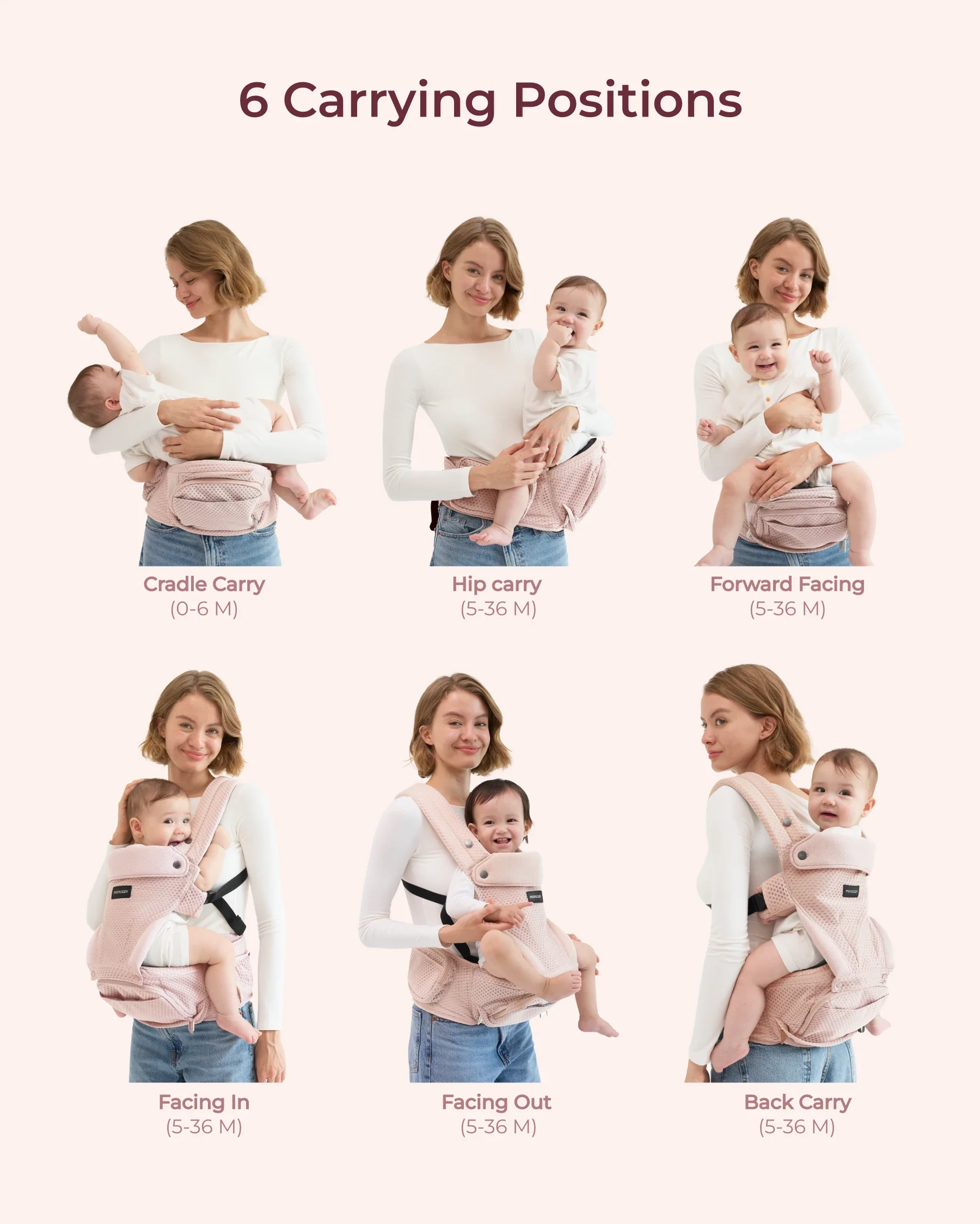 Momcozy 2-in-1 Nosidełko Biodrowe - Image 16