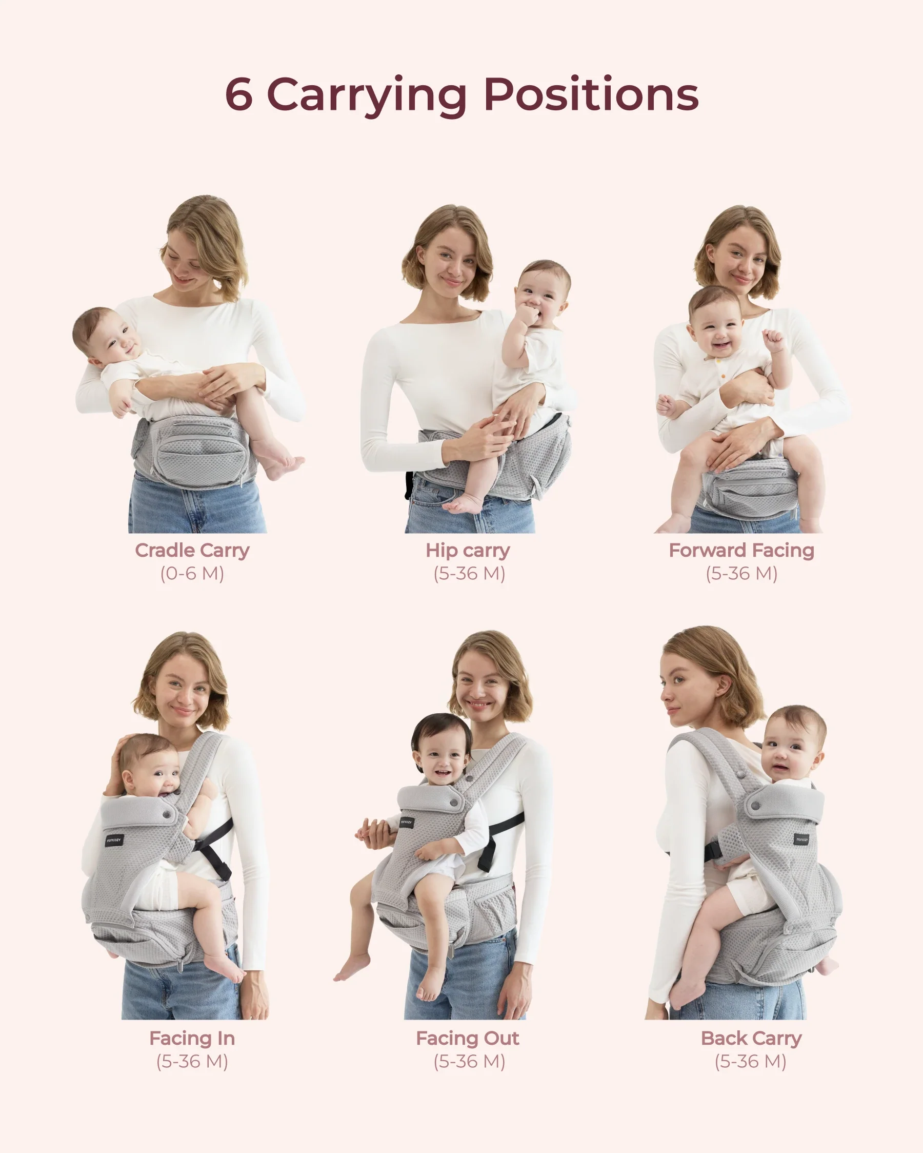 Momcozy 2-in-1 Nosidełko Biodrowe - Image 24