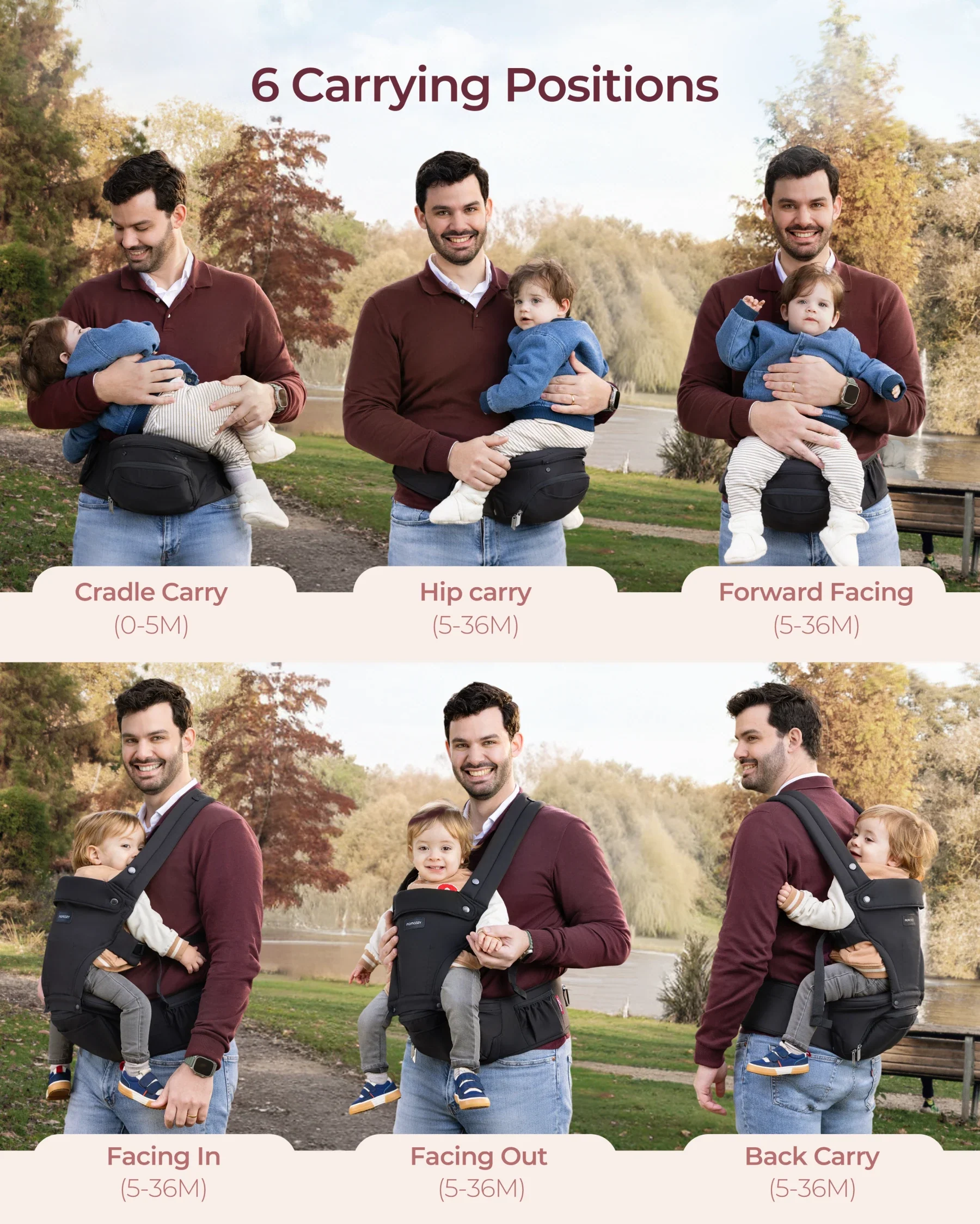 Momcozy 2-in-1 Nosidełko Biodrowe - Image 5