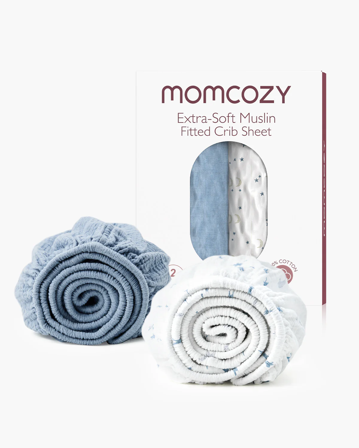 Momcozy Muślin zamontowany arkusze łóżeczków - 2 rozmiary - Image 2