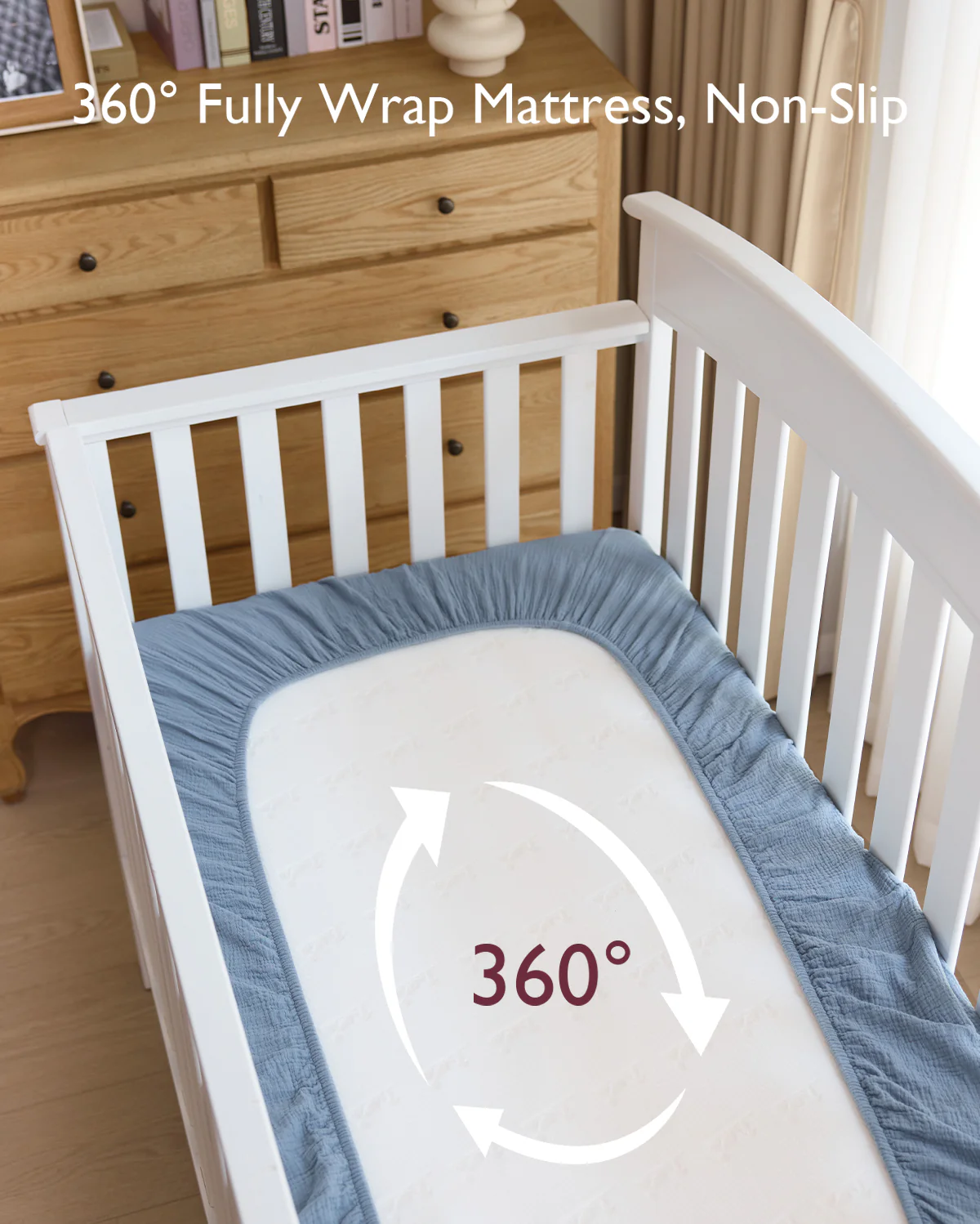 Momcozy Muślin zamontowany arkusze łóżeczków - 2 rozmiary - Image 6