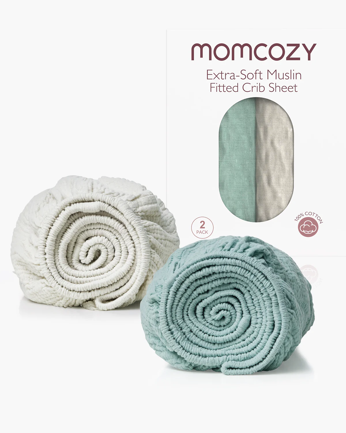 Momcozy Muślin zamontowany arkusze łóżeczków - 2 rozmiary - Image 8