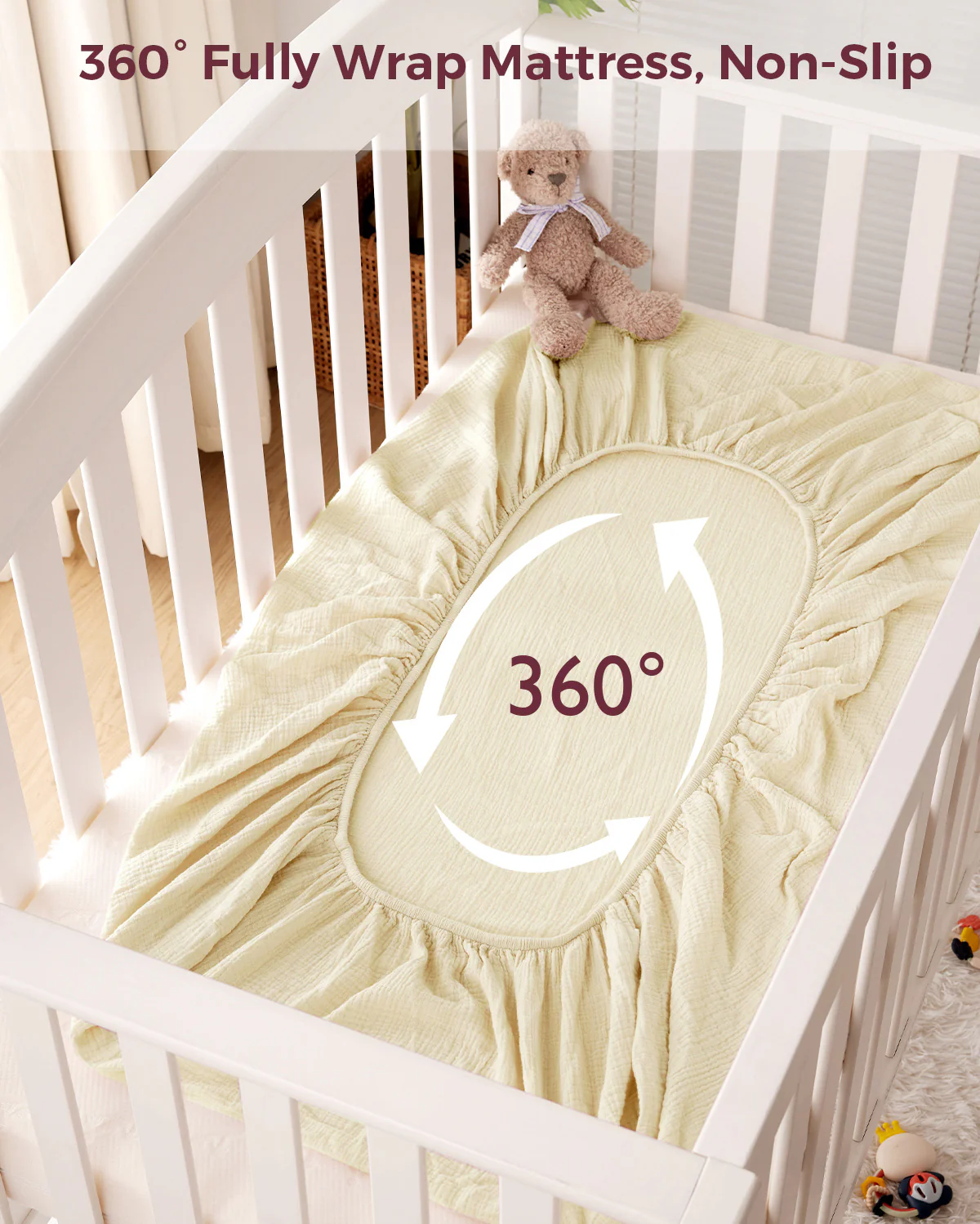 Momcozy Muślin zamontowany arkusze łóżeczków - 2 rozmiary - Image 18