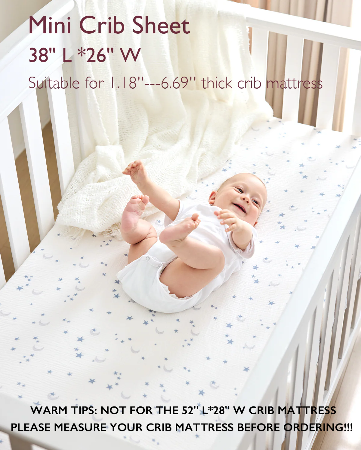 Momcozy Muślin zamontowany arkusze łóżeczków - 2 rozmiary - Image 22