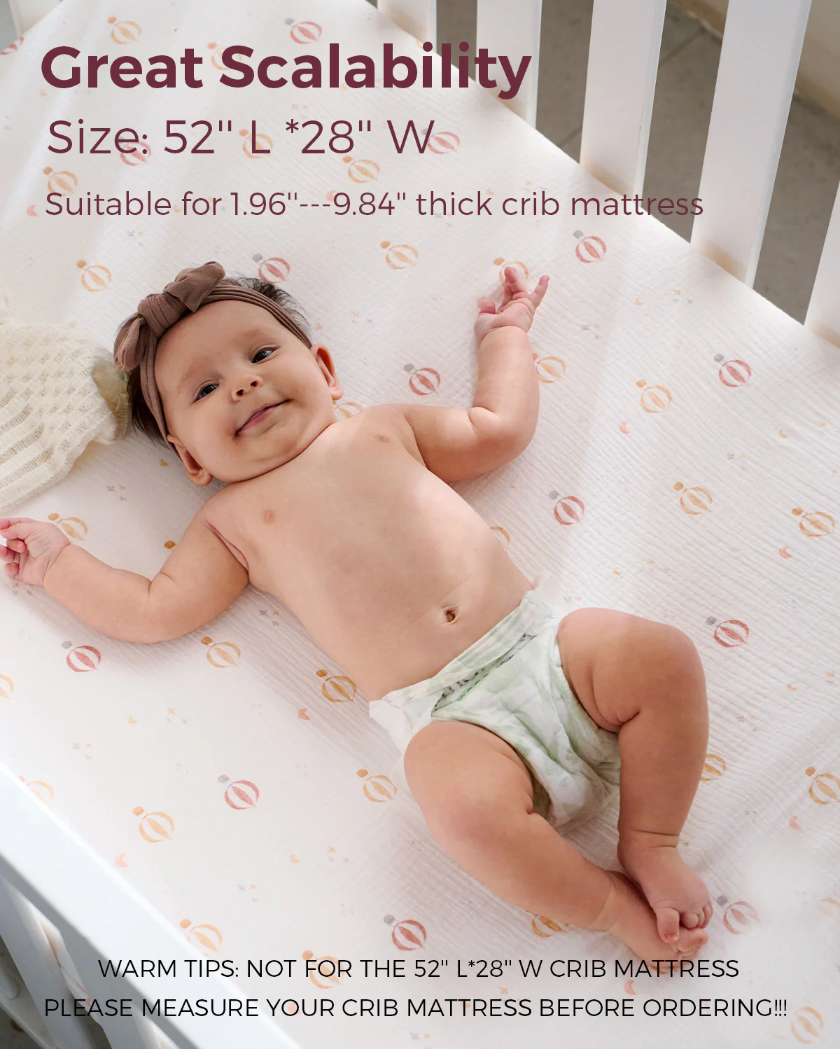 Momcozy Muślin zamontowany arkusze łóżeczków - 2 rozmiary - Image 16