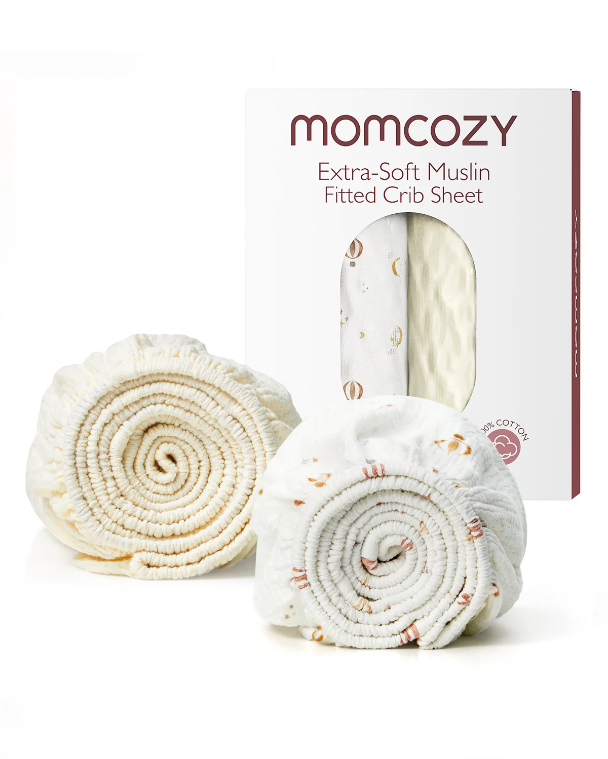 Momcozy Muślin zamontowany arkusze łóżeczków - 2 rozmiary - Image 9