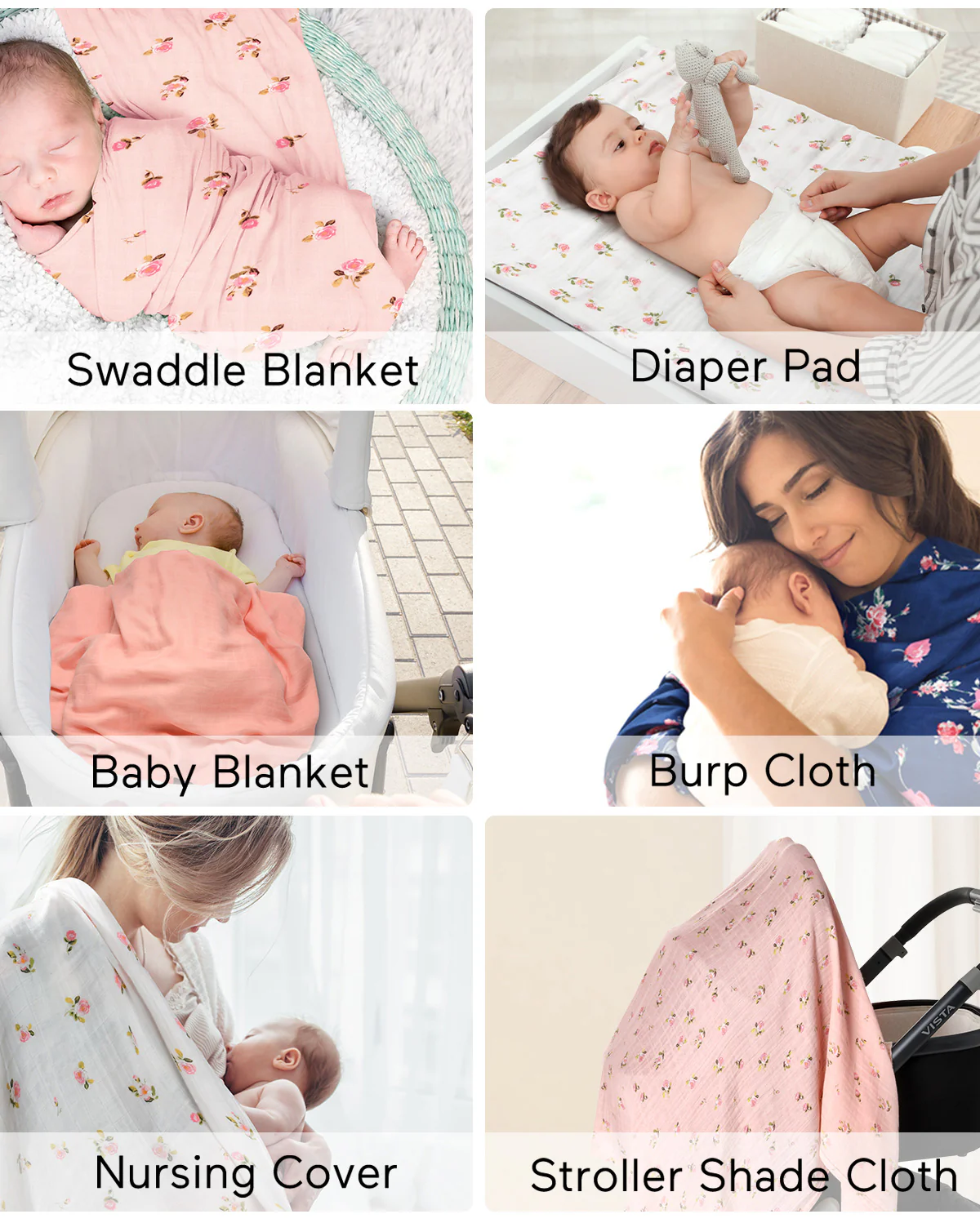 Momcozy Muślin Swaddle Baby Koce, 4 paczki - Image 37