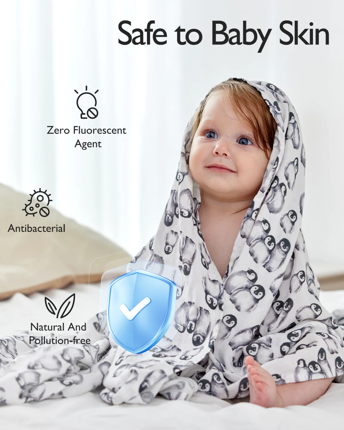 Momcozy Muślin Swaddle Baby Koce, 4 paczki - Image 39