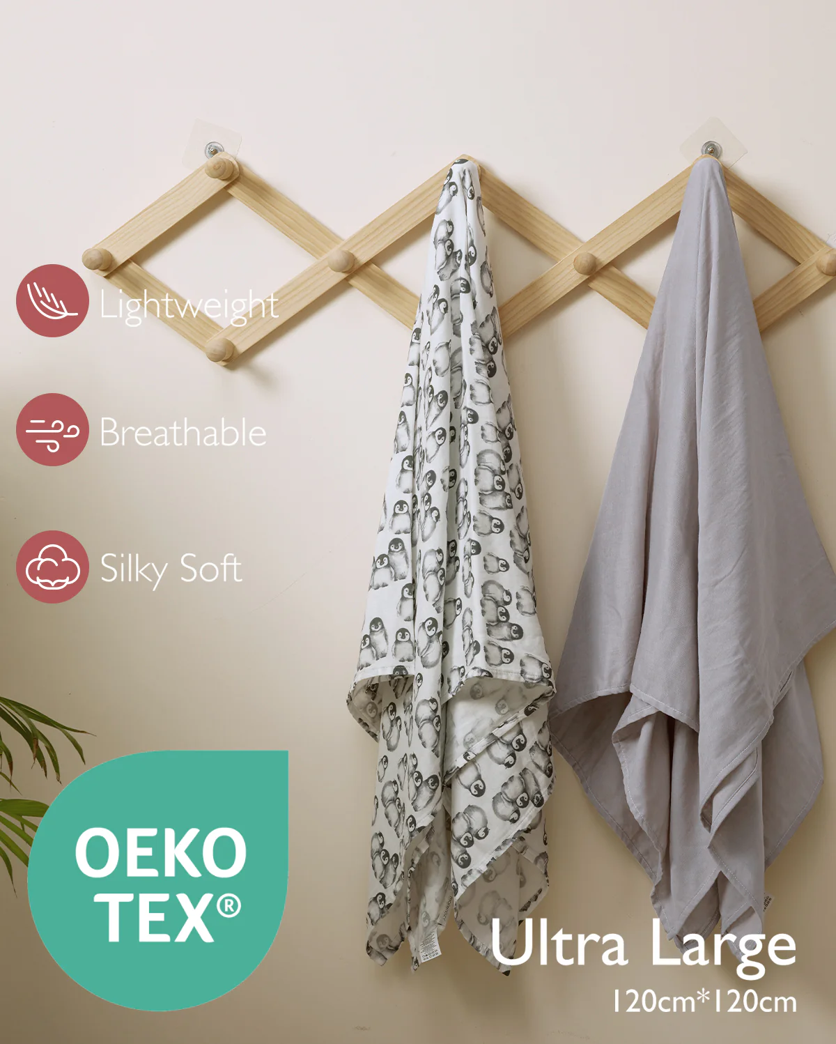Momcozy Muślin Swaddle Baby Koce, 4 paczki - Image 51