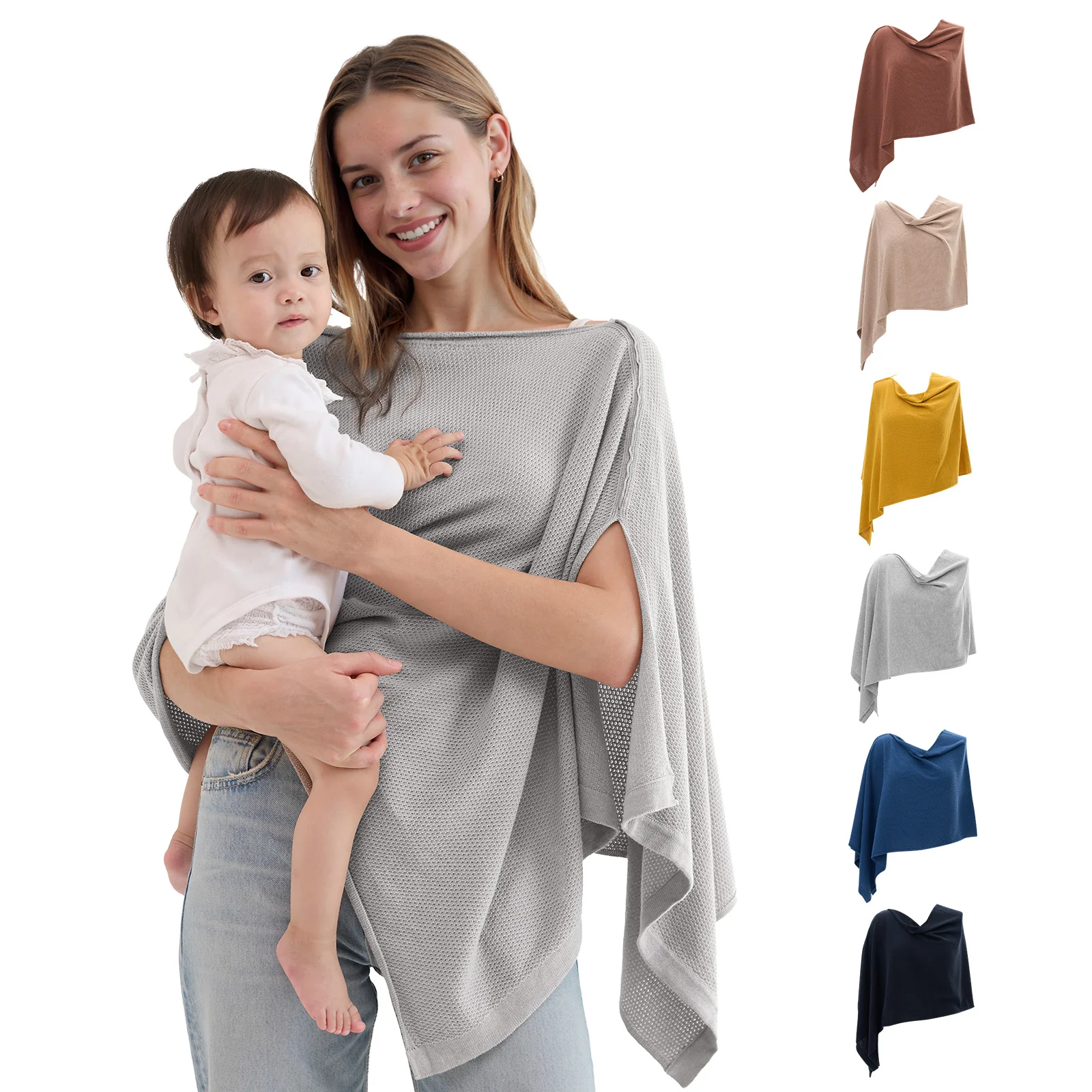 Momcozy Chusta do Karmienia - Miękkie, Oddychające, Wielofunkcyjne Ponczo Zapewniające Prywatność - Image 15
