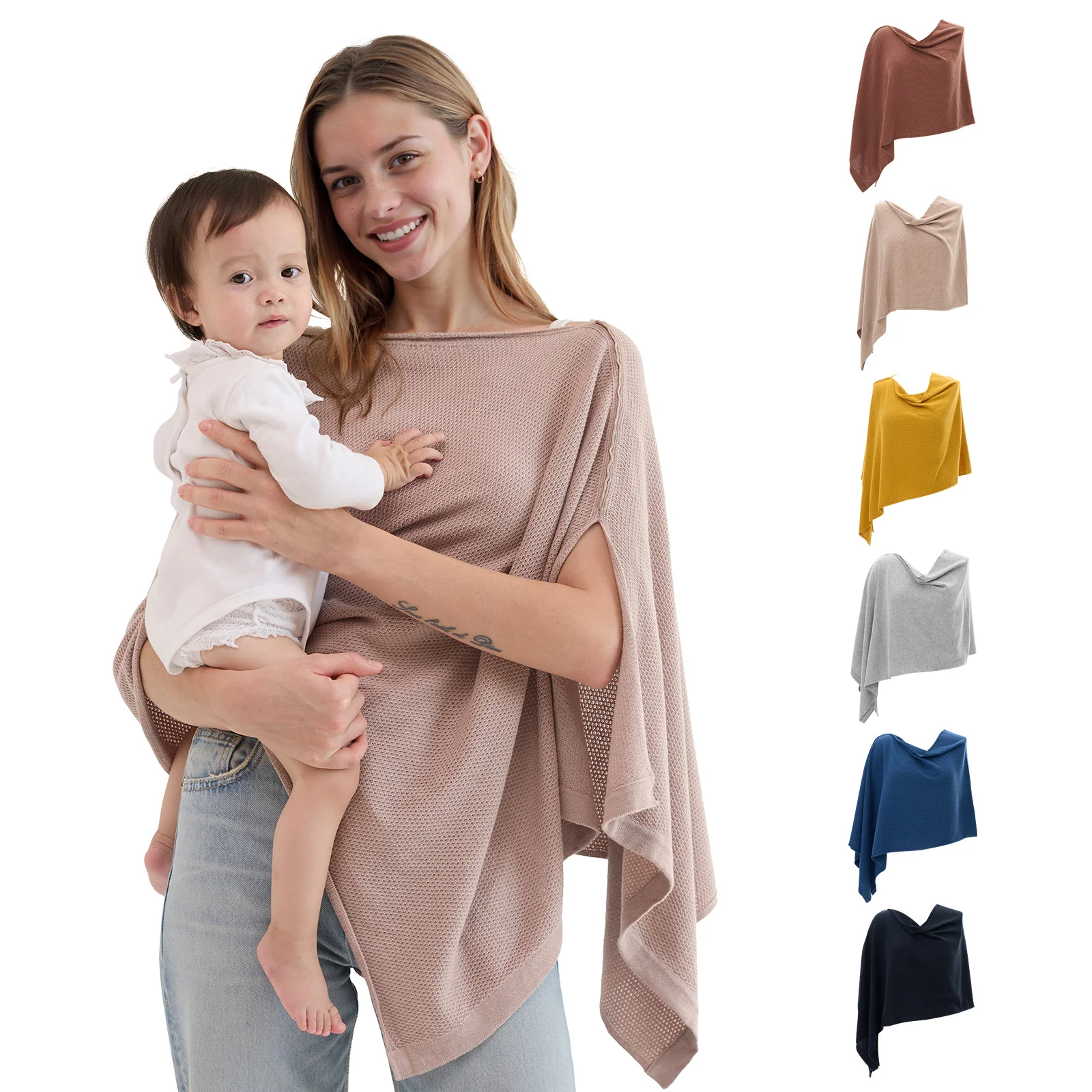 Momcozy Chusta do Karmienia - Miękkie, Oddychające, Wielofunkcyjne Ponczo Zapewniające Prywatność - Image 37