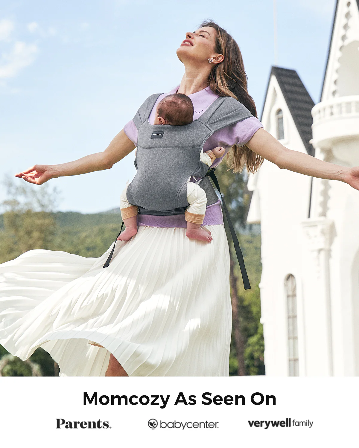 Momcozy Przenośne Nosidełko dla Dziecka – Lekkie i Składane - Image 7