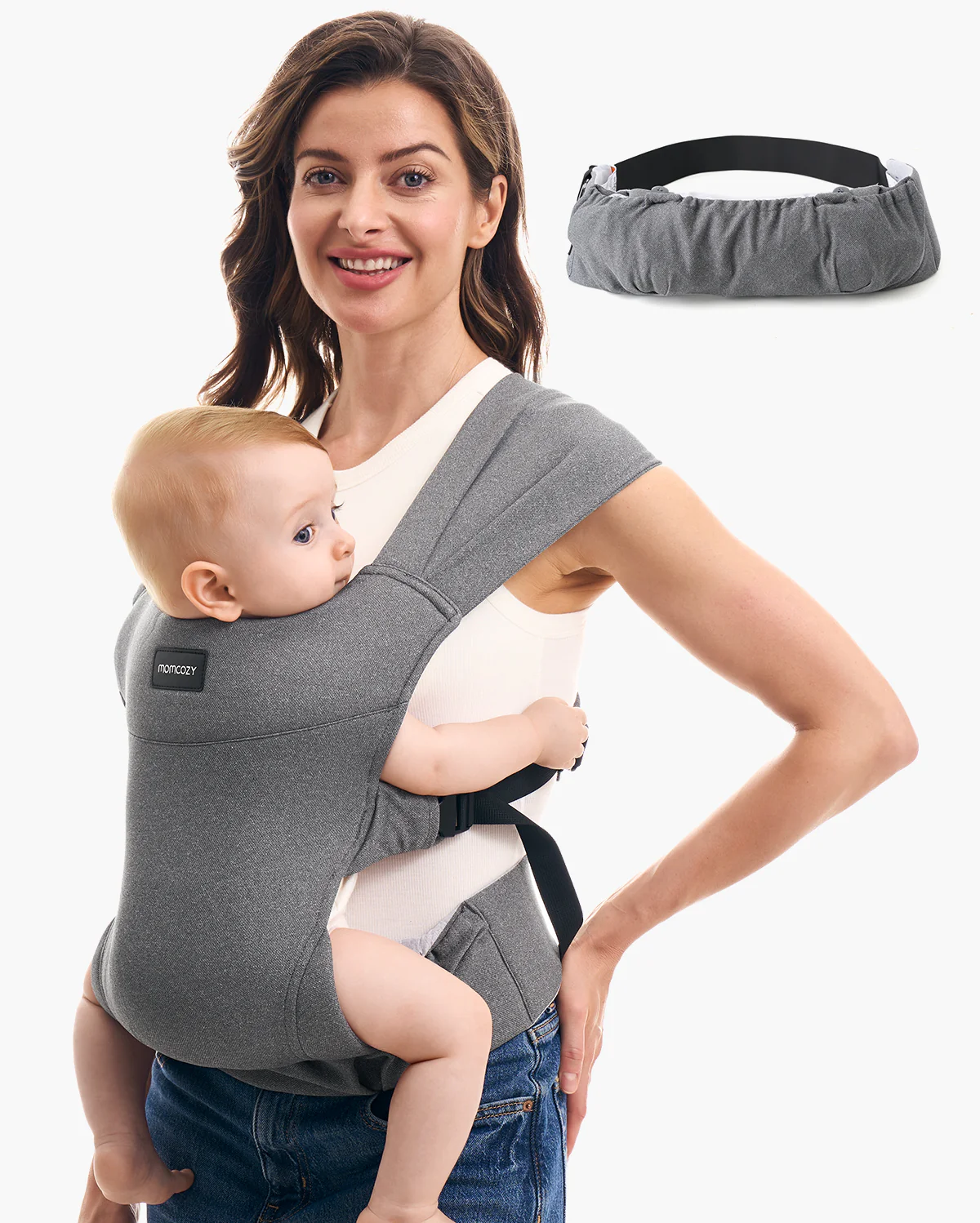 Momcozy Przenośne Nosidełko dla Dziecka – Lekkie i Składane - Image 8