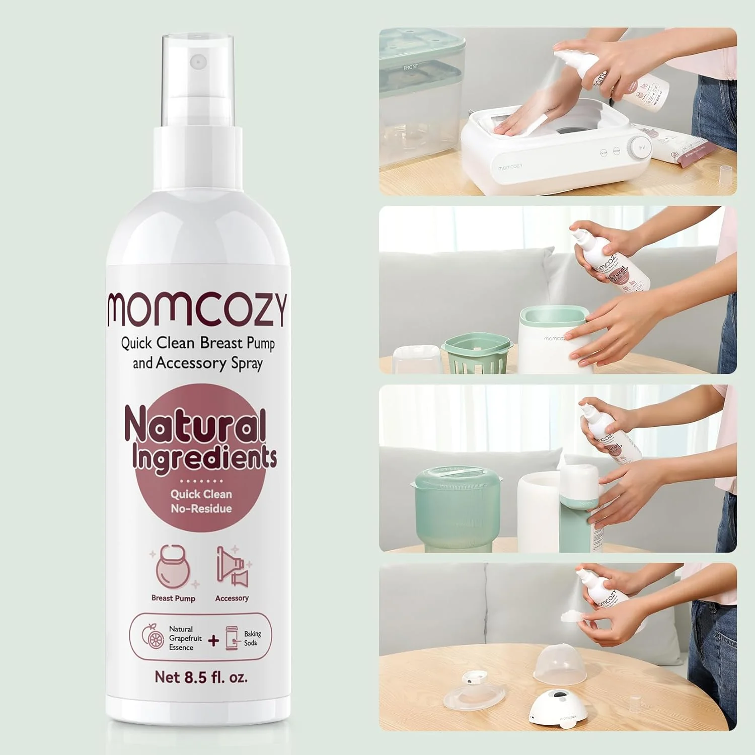 Momcozy przenośny spray do czyszczenia pompki do roli - Image 2