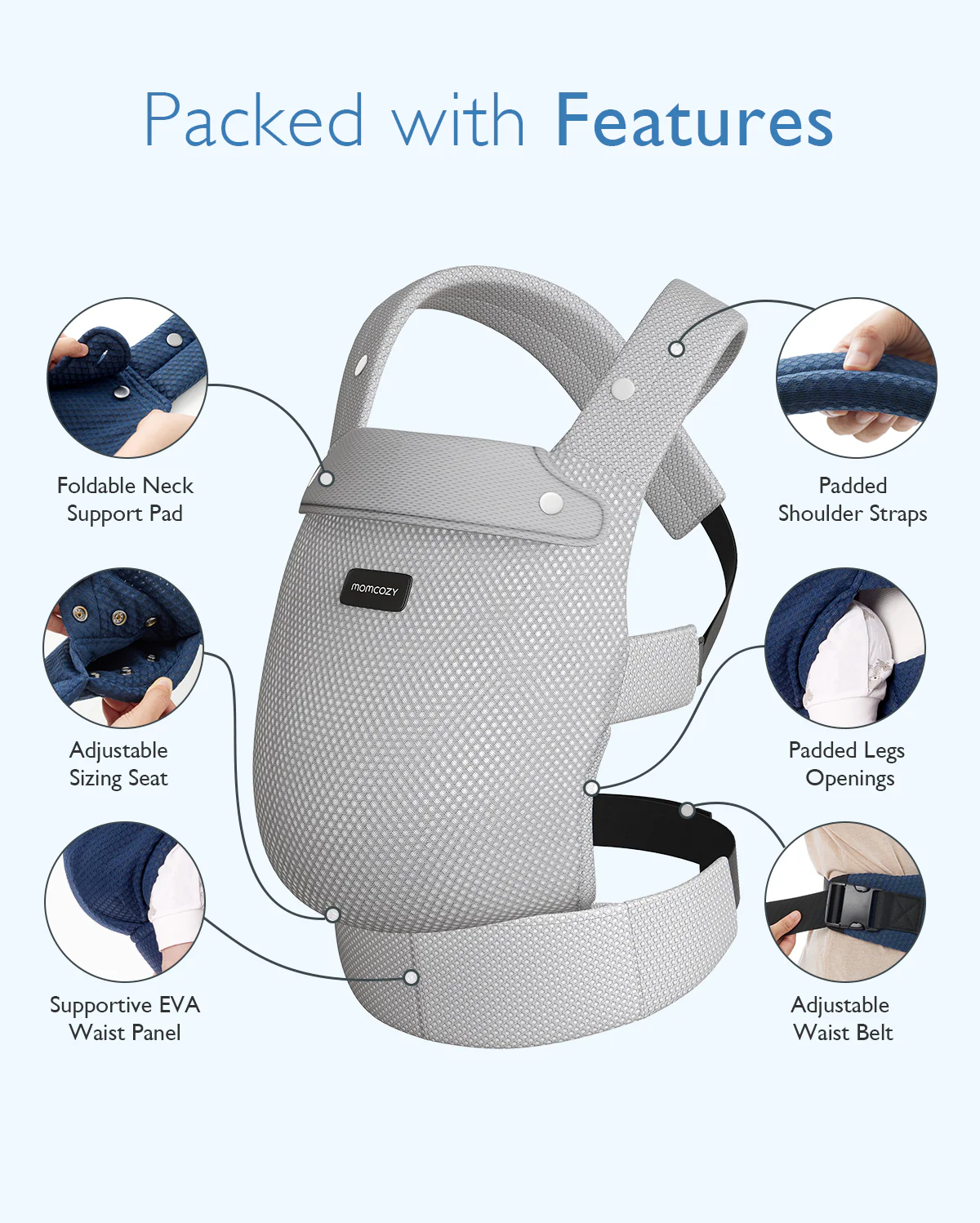 Nosidełko dla Dziecka Momcozy PureHug Air Mesh - Image 13