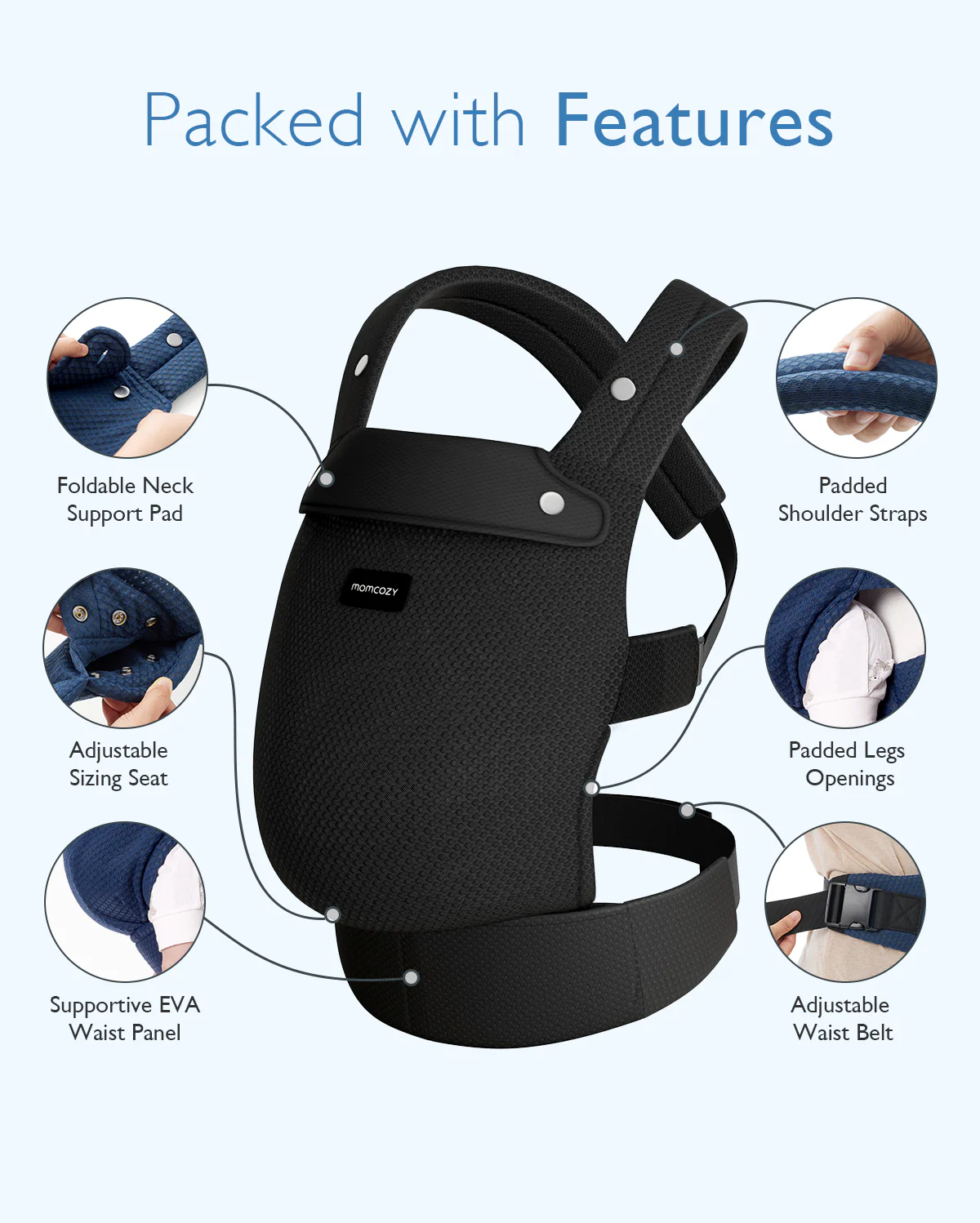 Nosidełko dla Dziecka Momcozy PureHug Air Mesh - Image 23
