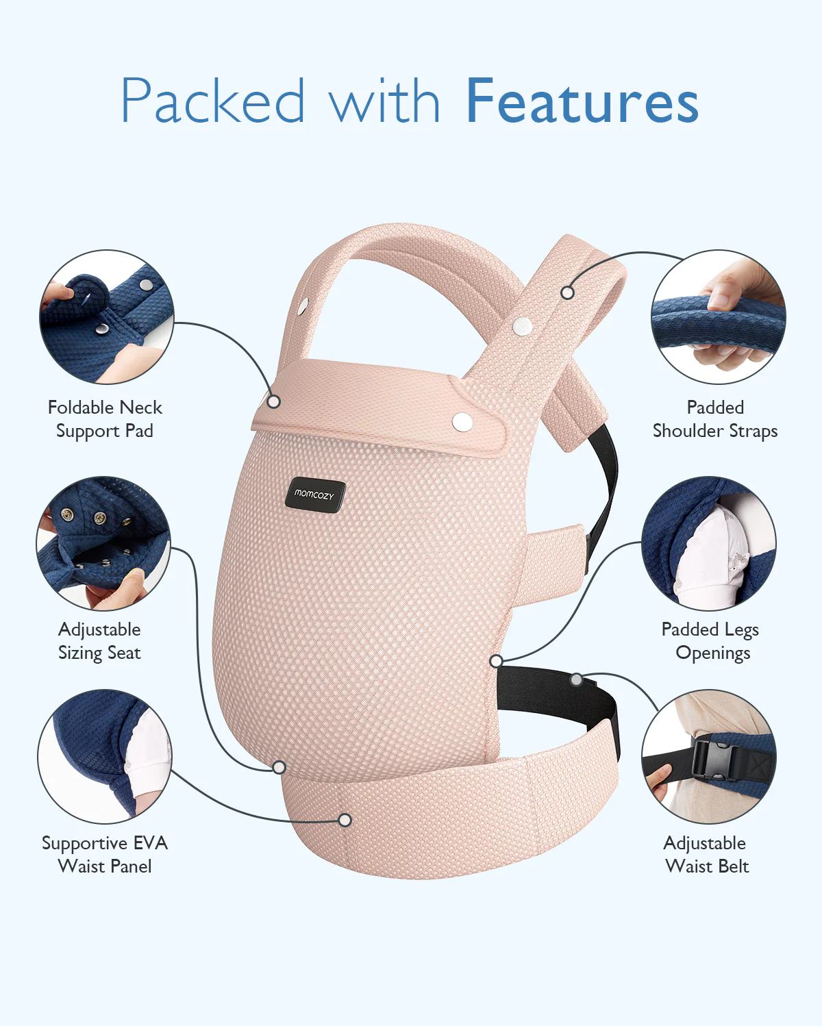 Nosidełko dla Dziecka Momcozy PureHug Air Mesh - Image 5