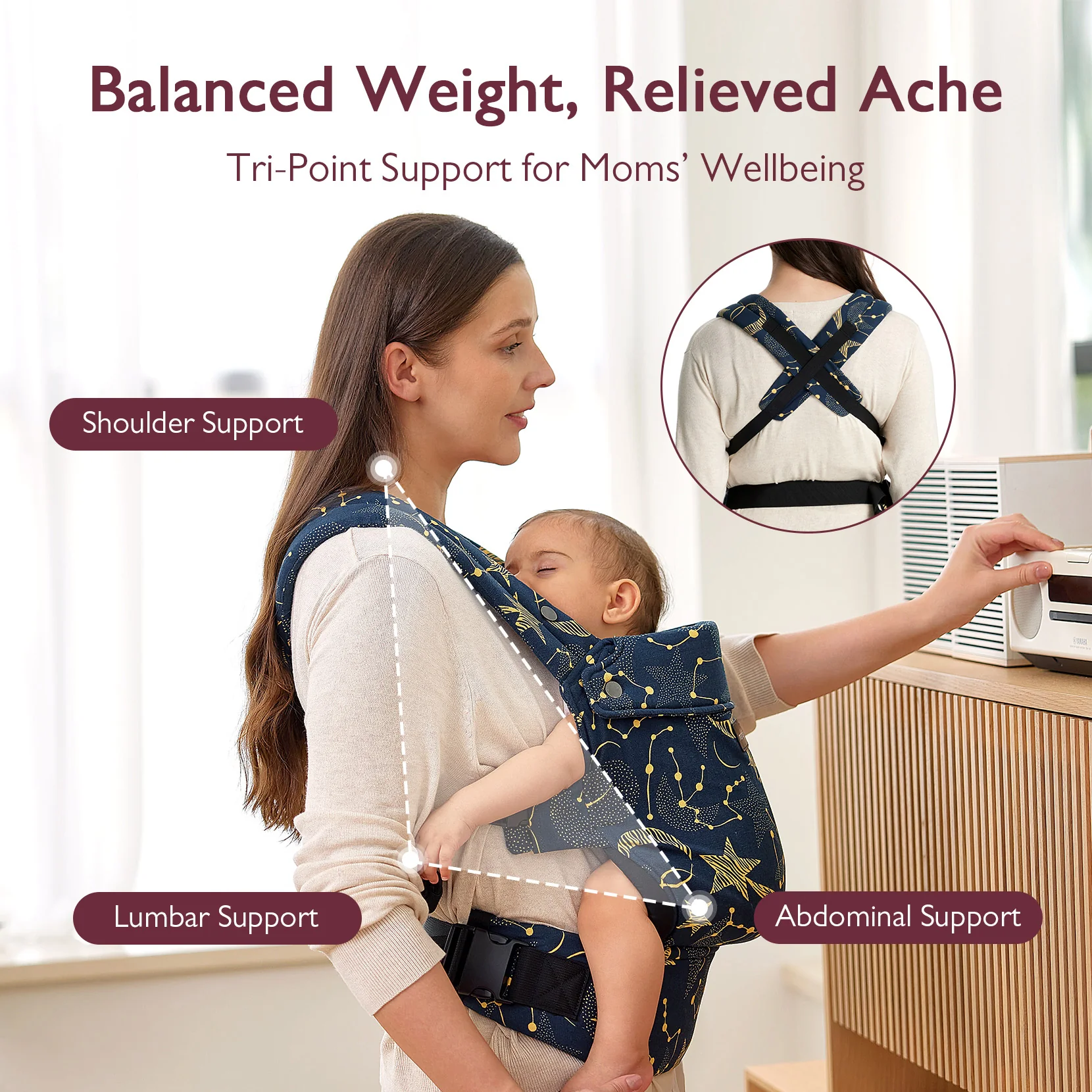 PureHug Nosidełko dla Dzieci - Ergonomiczne, Wygodne i Lekkie - Image 24