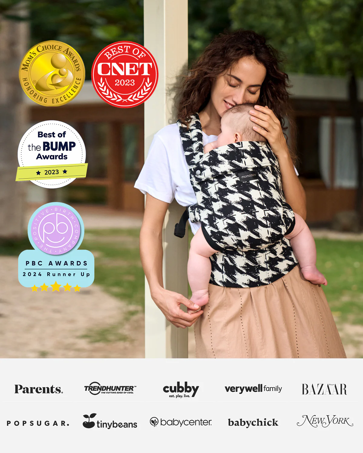 Momcozy PureHug Nosidełko dla Dzieci - Bawełna Pepitka - Image 8