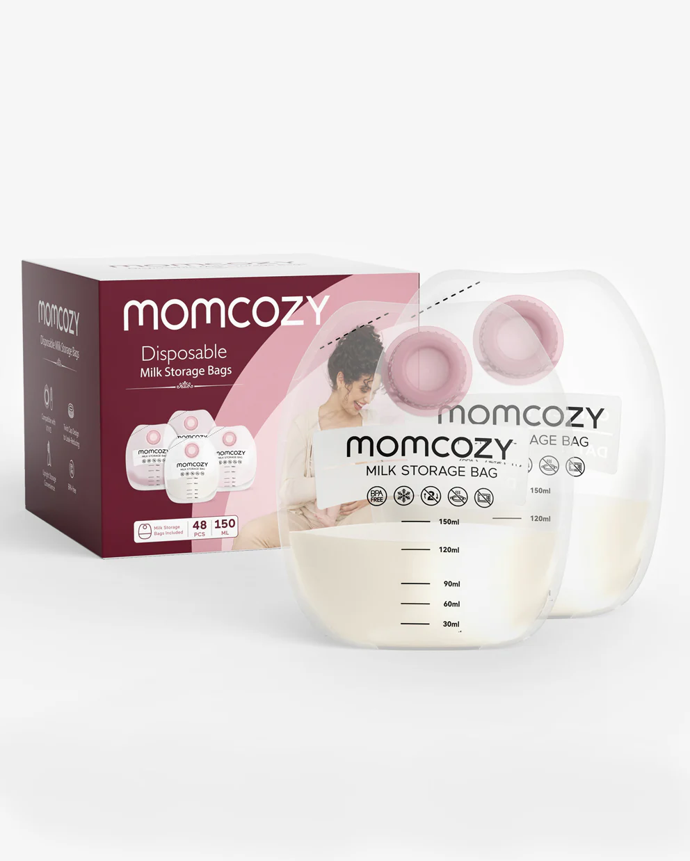 Momcozy Screw-on Woreczki do Przechowywania Mleka Matki (48 szt.) - Image 8