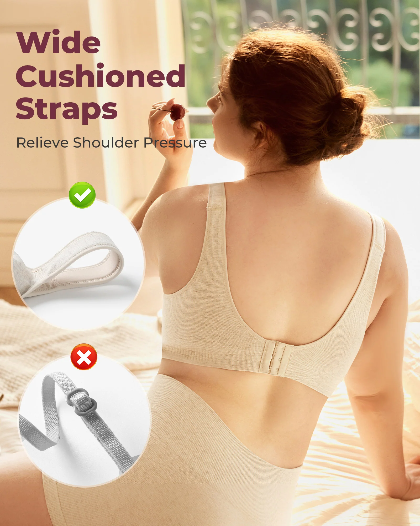 Momcozy U.S. Bawełniane Bezszwowe Biustonosze Codzienne - Image 5