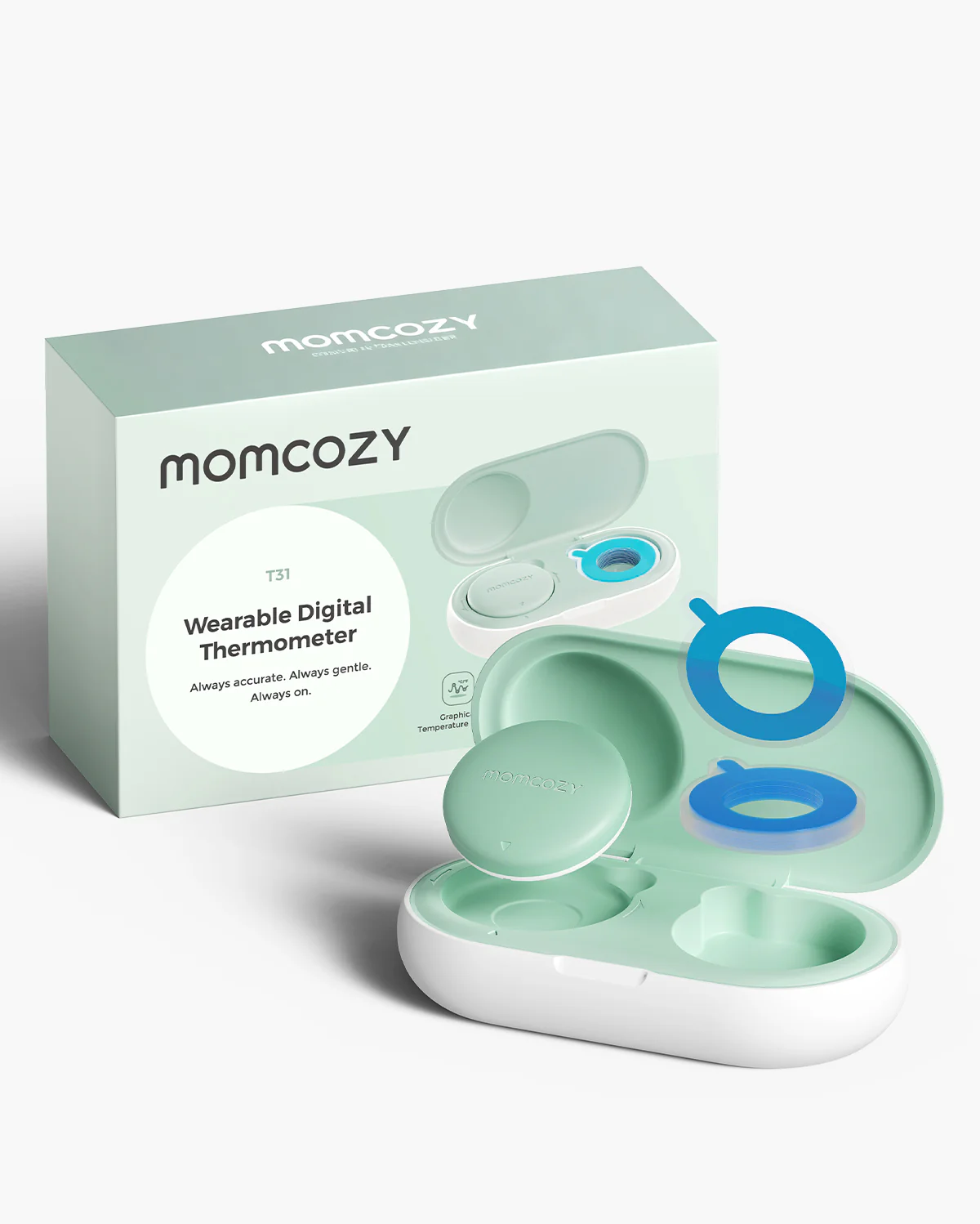 Momcozy Inteligentny Termometr dla Niemowląt – Medyczna Precyzja i Monitorowanie Natychmiastowe w Aplikacji - Image 13