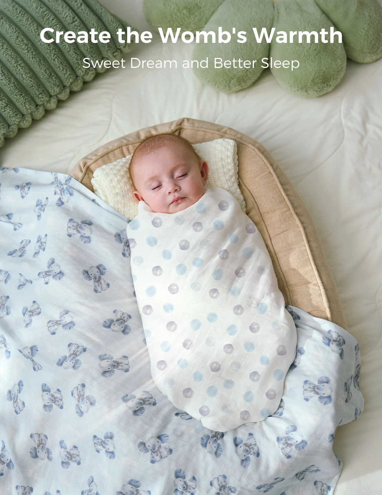 Momcozy Softness Swaddle Koce - piękny królik (2 paczki) - Image 5