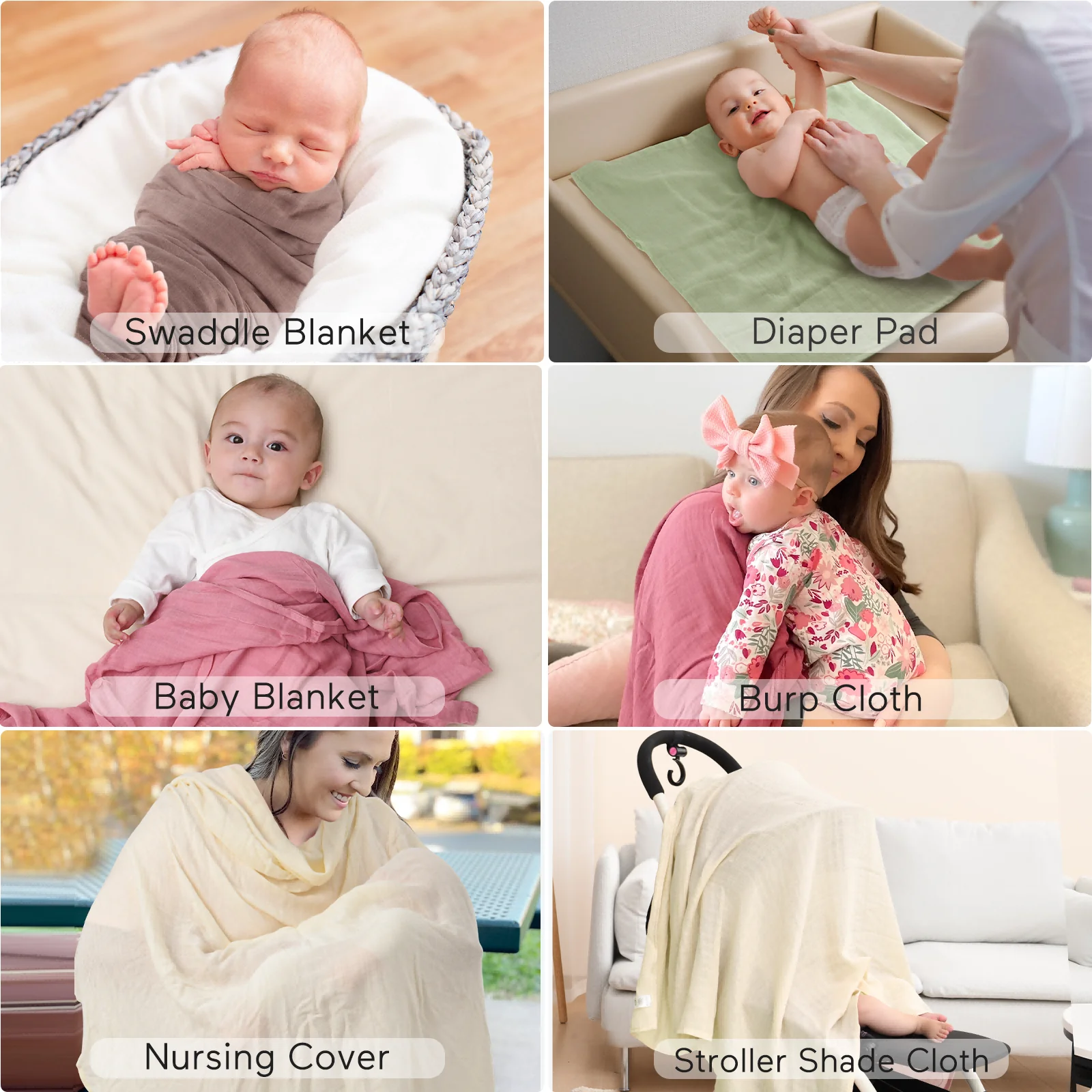Momcozy Softness Swaddle Koce - Purple Flower (2 paczki) - Image 3