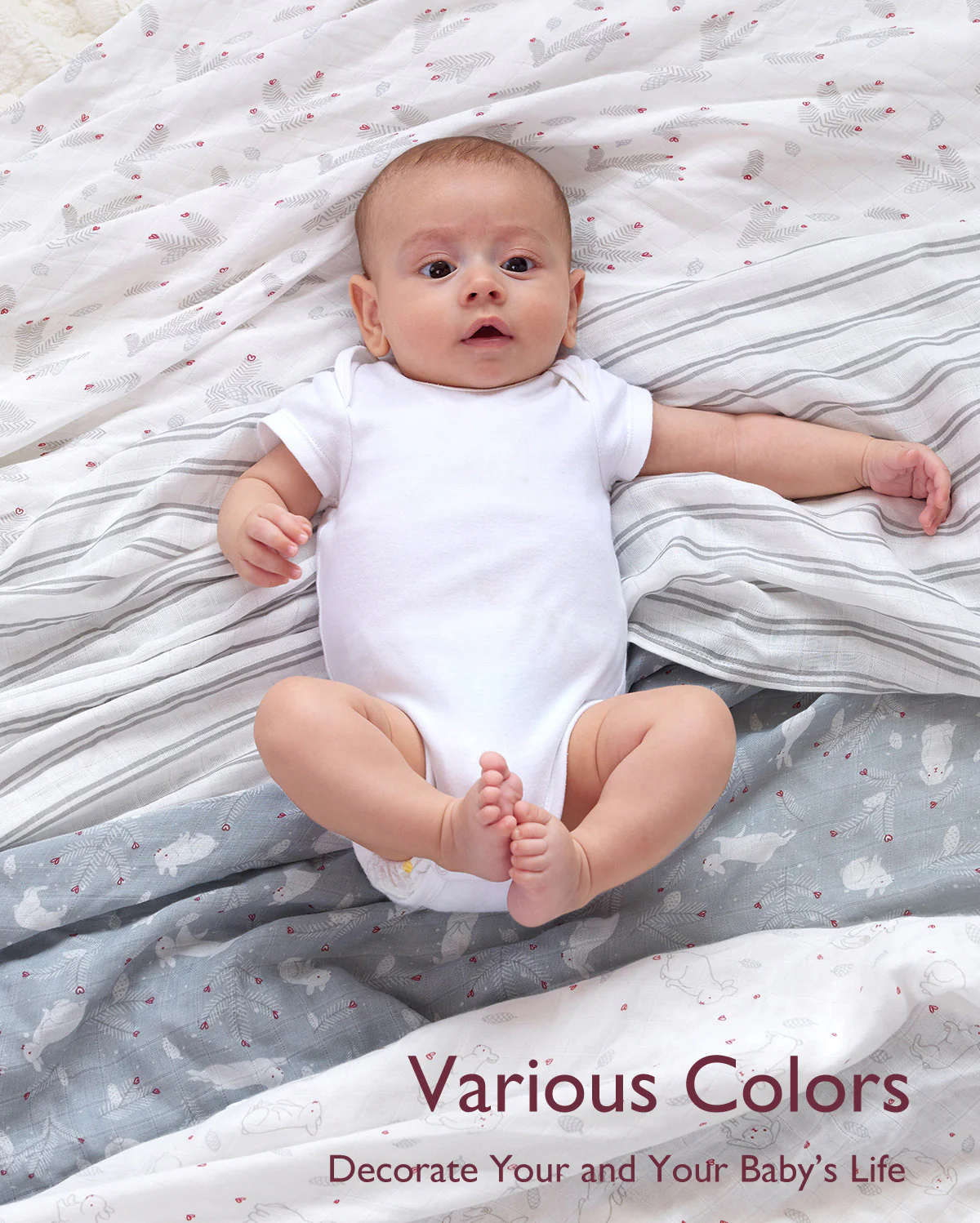 Momcozy Softness Swaddle Koce - Urocza Królik (4 paczki) - Image 4