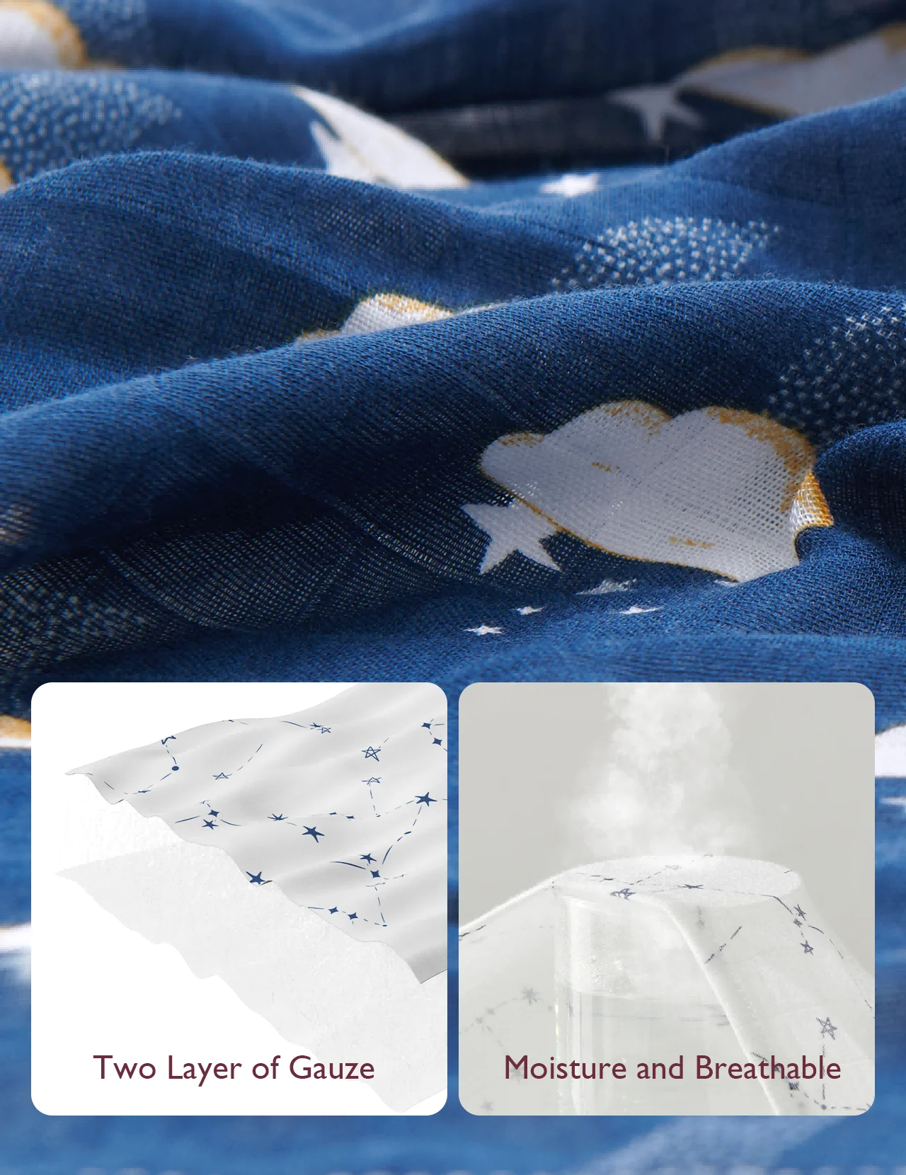 Momcozy Softness Swaddle Koce - Purple Flower (2 paczki) - Image 9