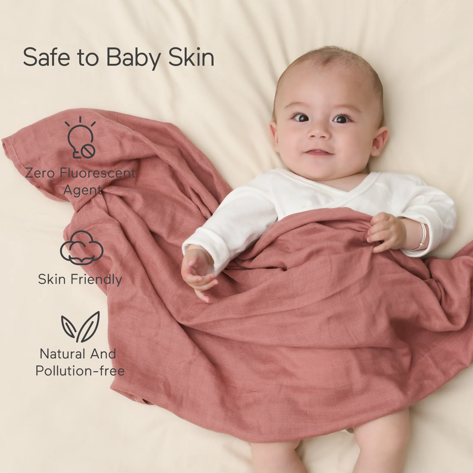 Momcozy Softness Swaddle Koce - Purple Flower (2 paczki) - Image 2