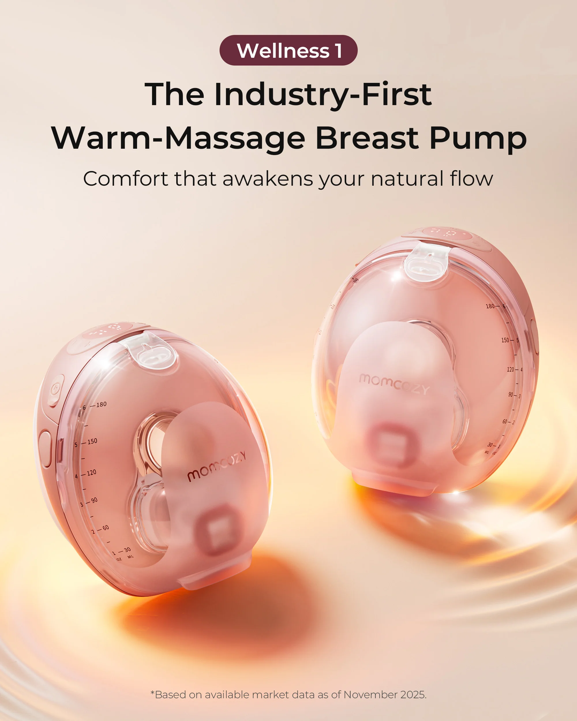 Momcozy Wellness 1 Warm-Massage Wearable Breast Pump - W1 - Image 2