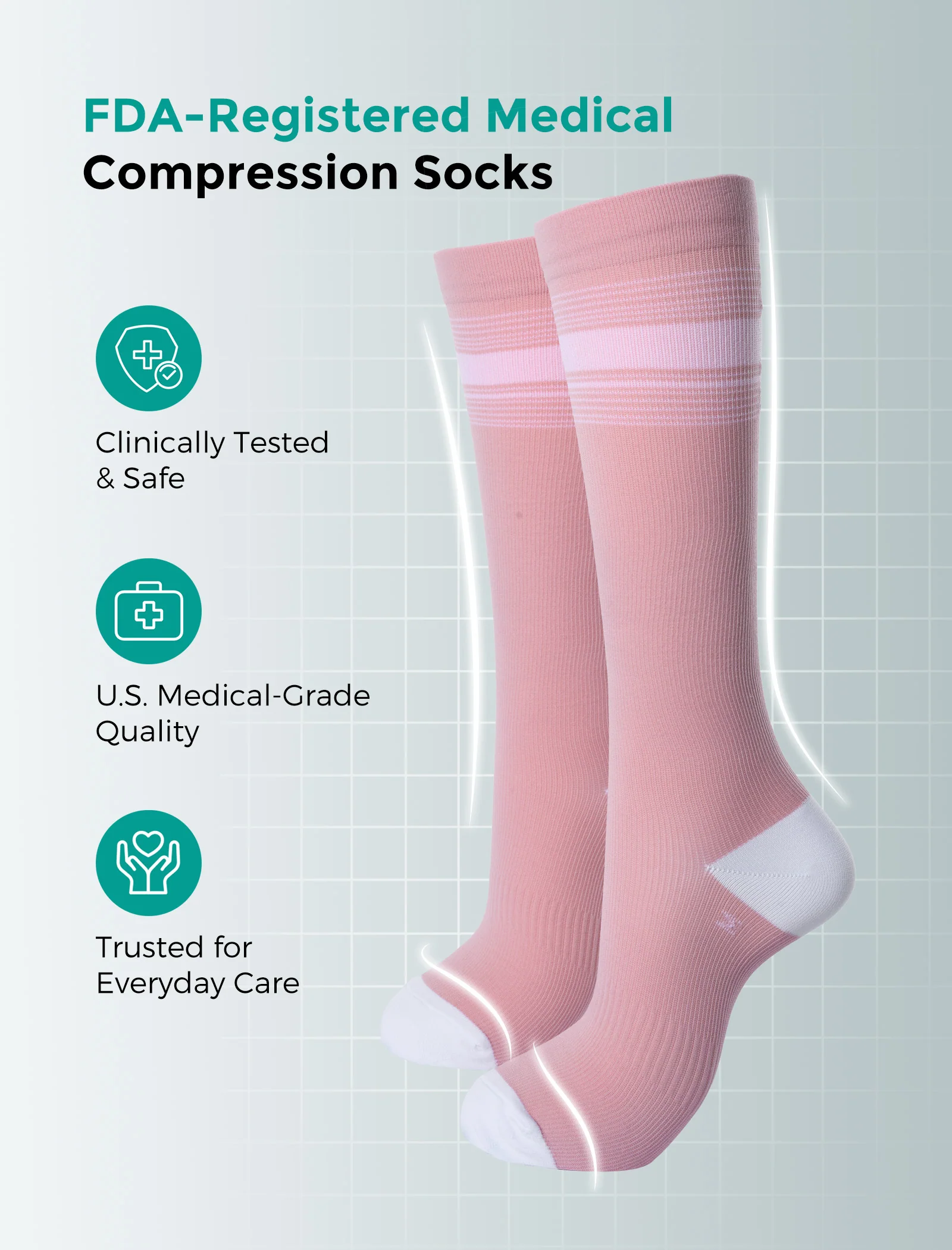 Momcozy Medical Socks 20-30mmHg 2 Pairs - Image 10