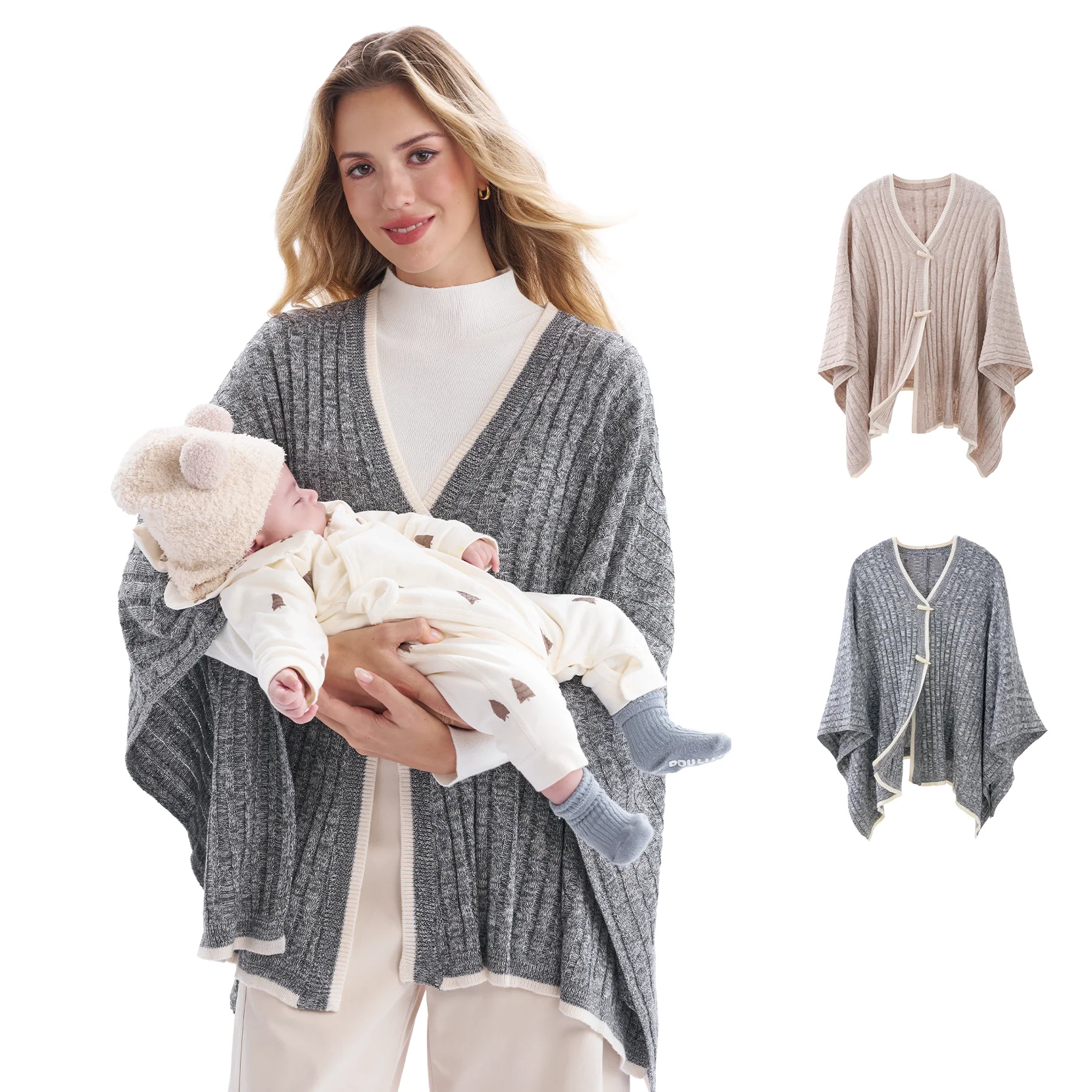Momcozy Chusta do Karmienia - Miękkie, Oddychające, Wielofunkcyjne Ponczo Zapewniające Prywatność - Image 10