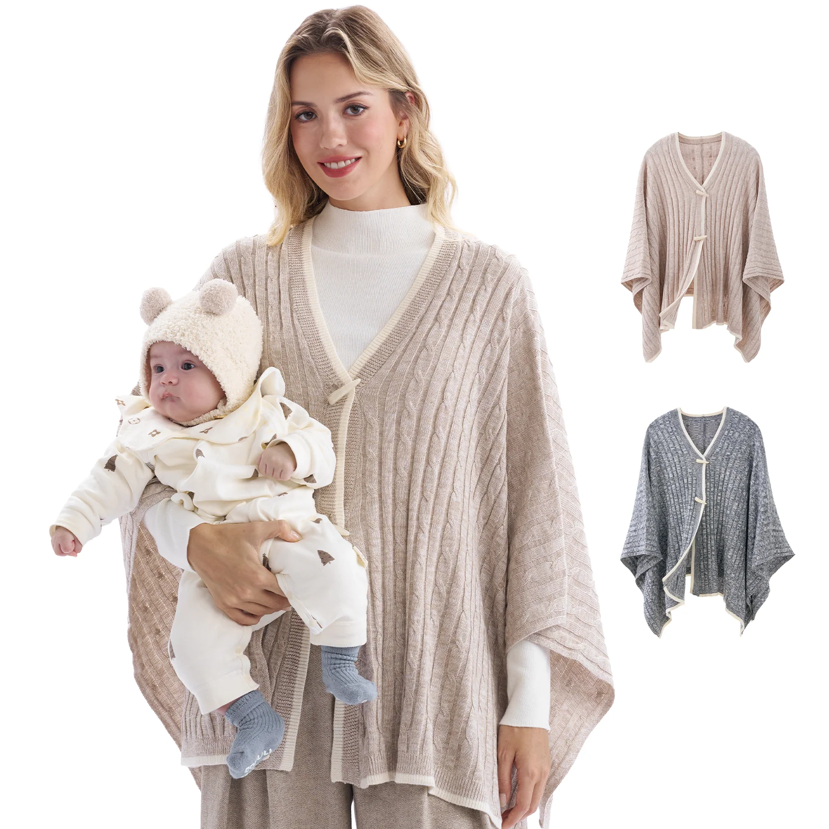 Momcozy Chusta do Karmienia - Miękkie, Oddychające, Wielofunkcyjne Ponczo Zapewniające Prywatność - Image 18