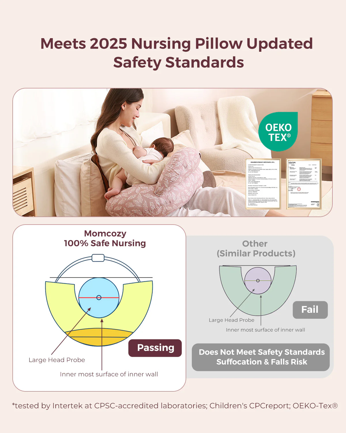 Multifunctional and Adjustable Nursing Pillow - Light Pink - Image 10