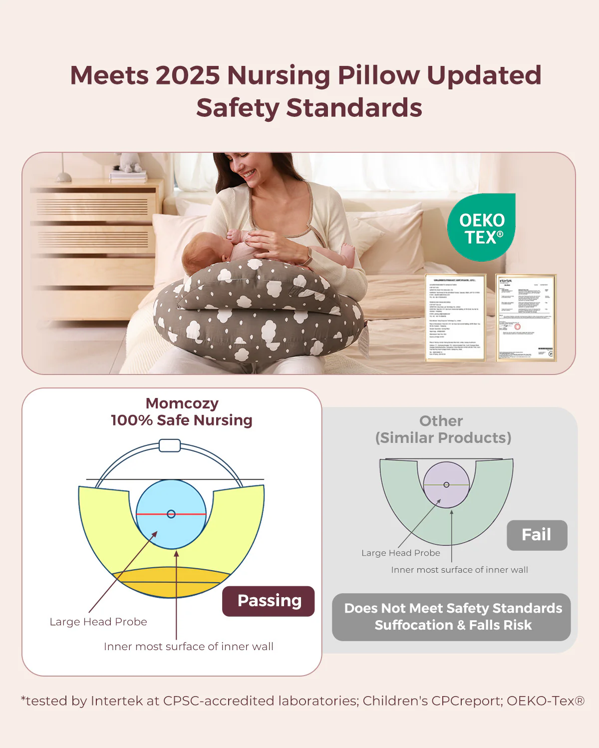 Multifunctional and Adjustable Nursing Pillow - Light Pink - Image 17