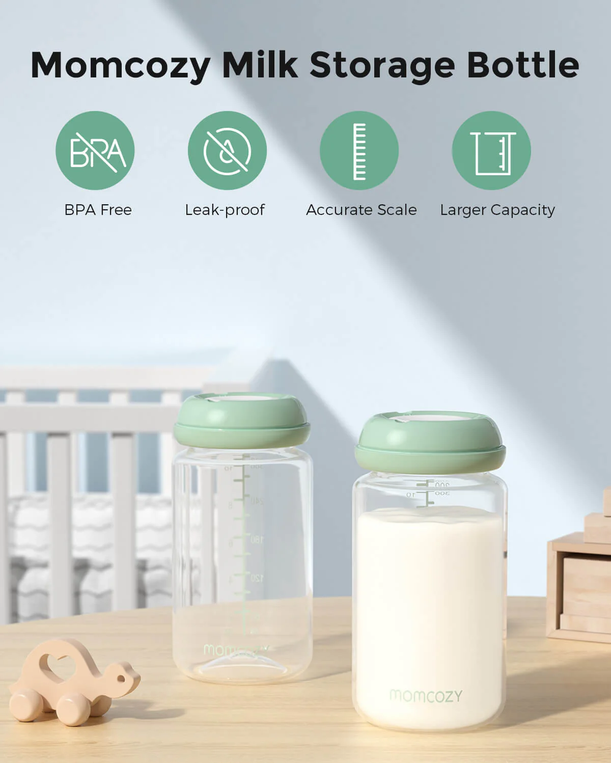 Naturalna Butelka dla Dzieci Kompatybilna z Chłodziarką Momcozy, 4 SZT. - Image 2