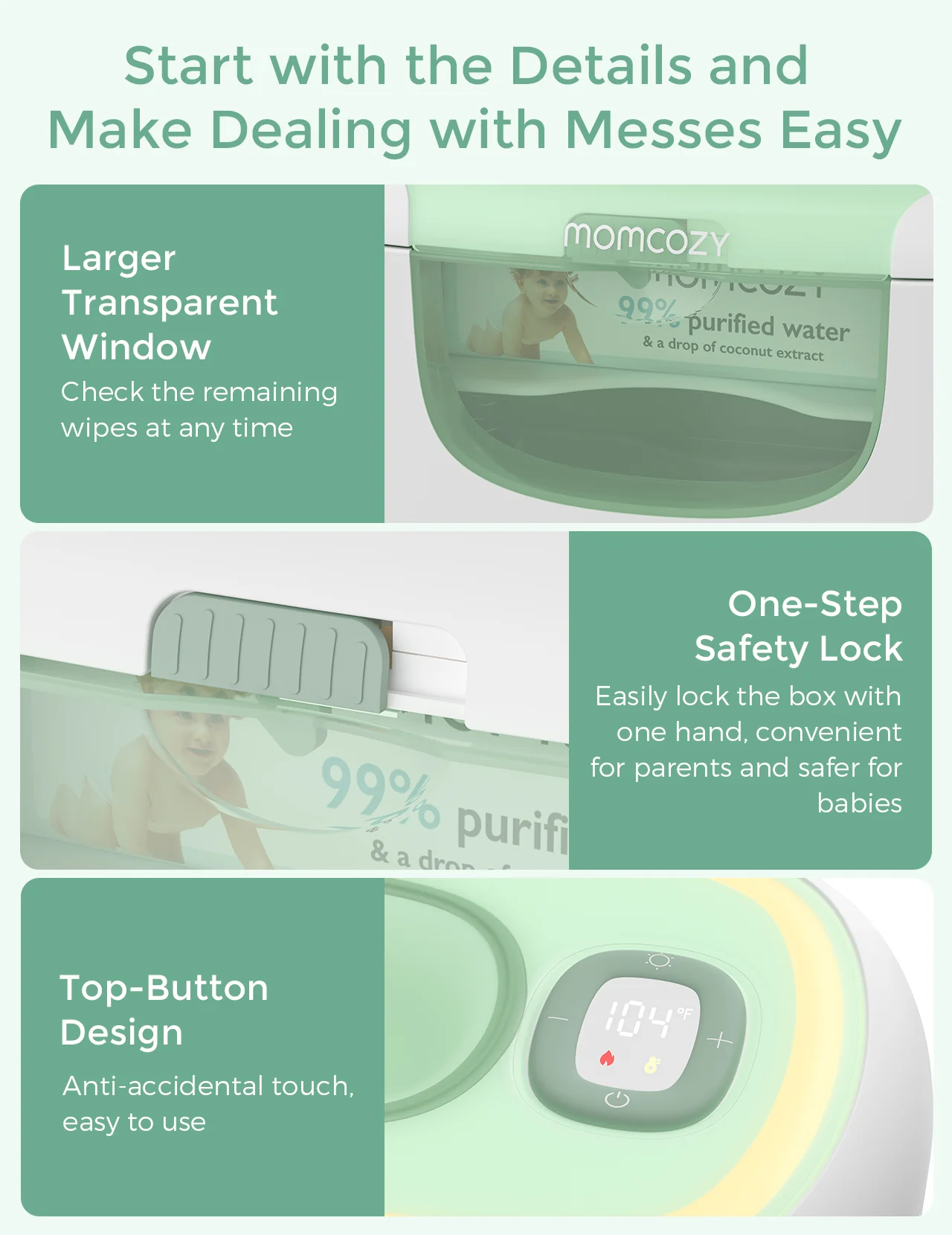 New Large Capacity Baby Wipe Warmer Compatible with 60-80pcs - Image 8
