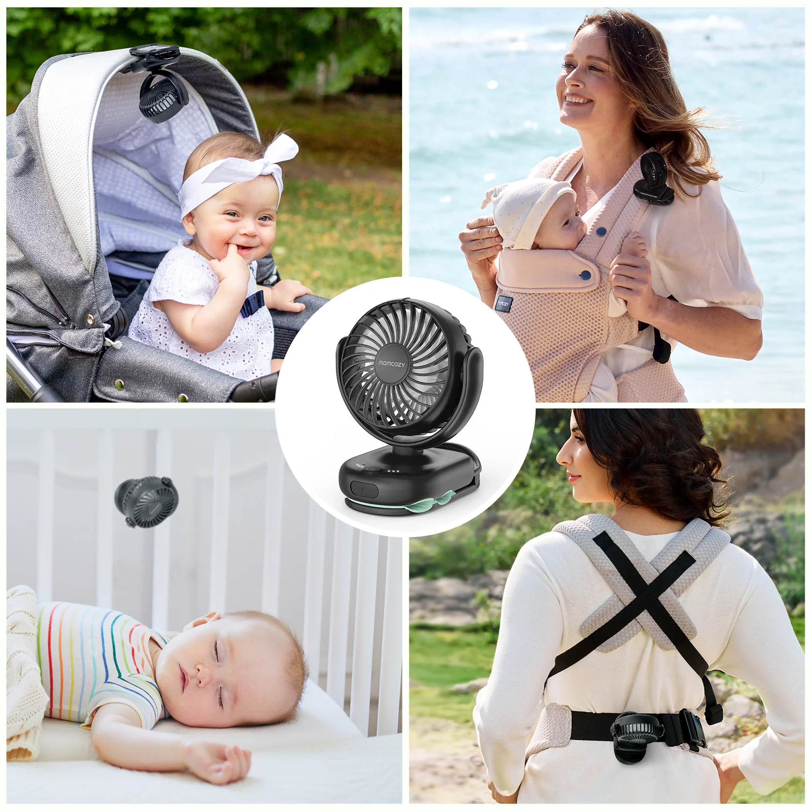 Momcozy Clip-On 4-Speed Stroller Fan - Image 3