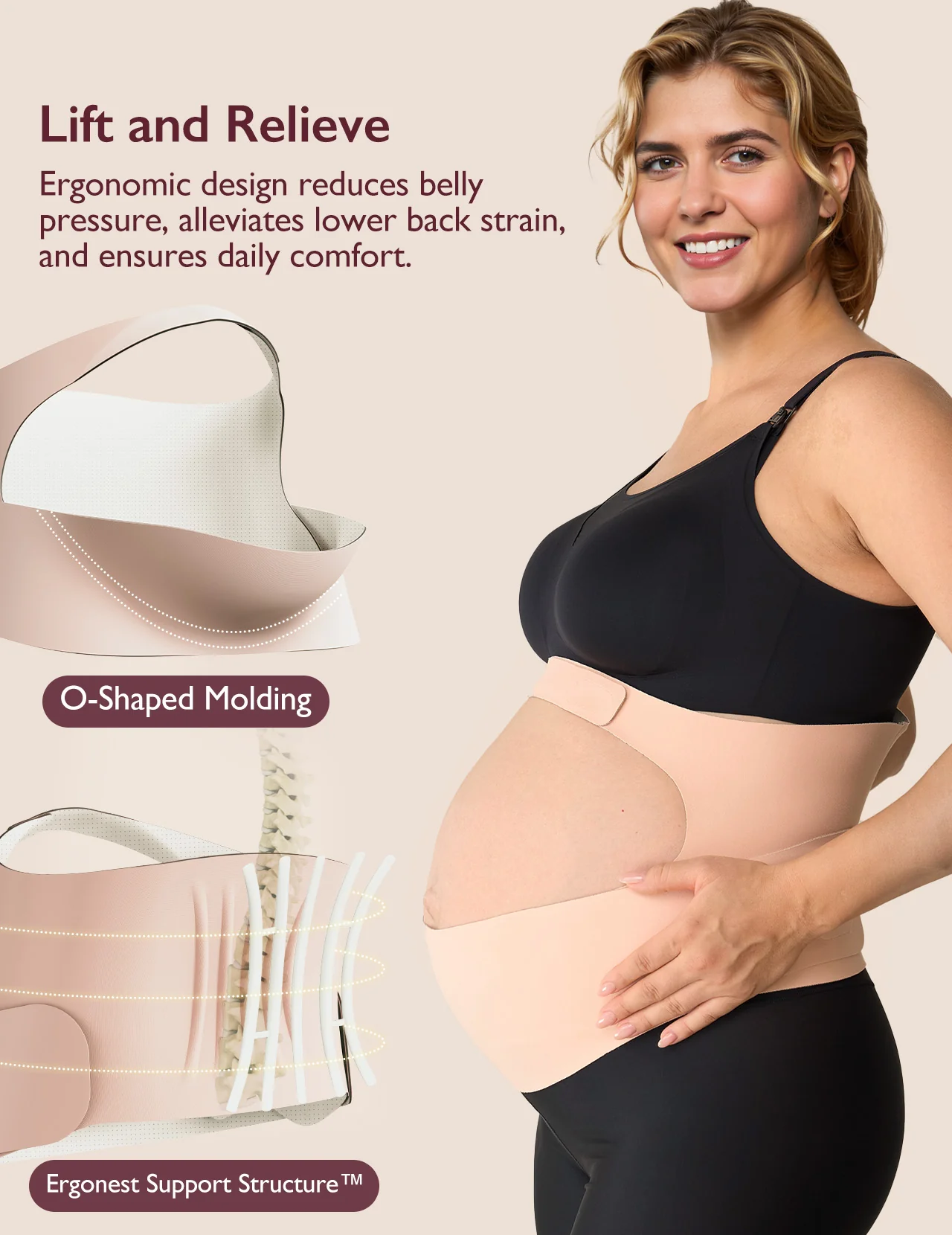 BumpEase – Momcozy Ergonest Pas Ciążowy na Brzuch - Image 5
