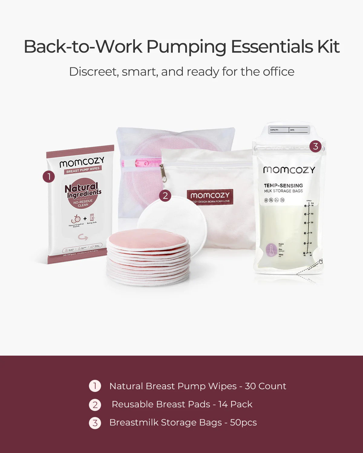 Pumping Essentials Bundle: Breast Pump Wipes, Reusable Breast Pads & Milk Storage Bags - Image 11