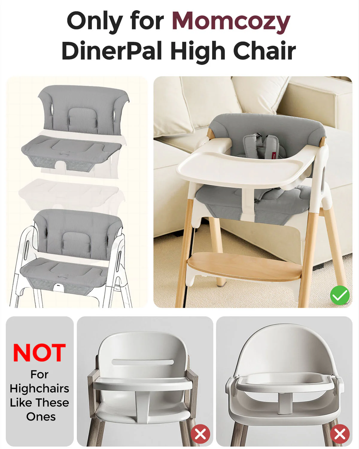 Miękka Poduszka do Krzesełka Momcozy DinerPal - Image 3