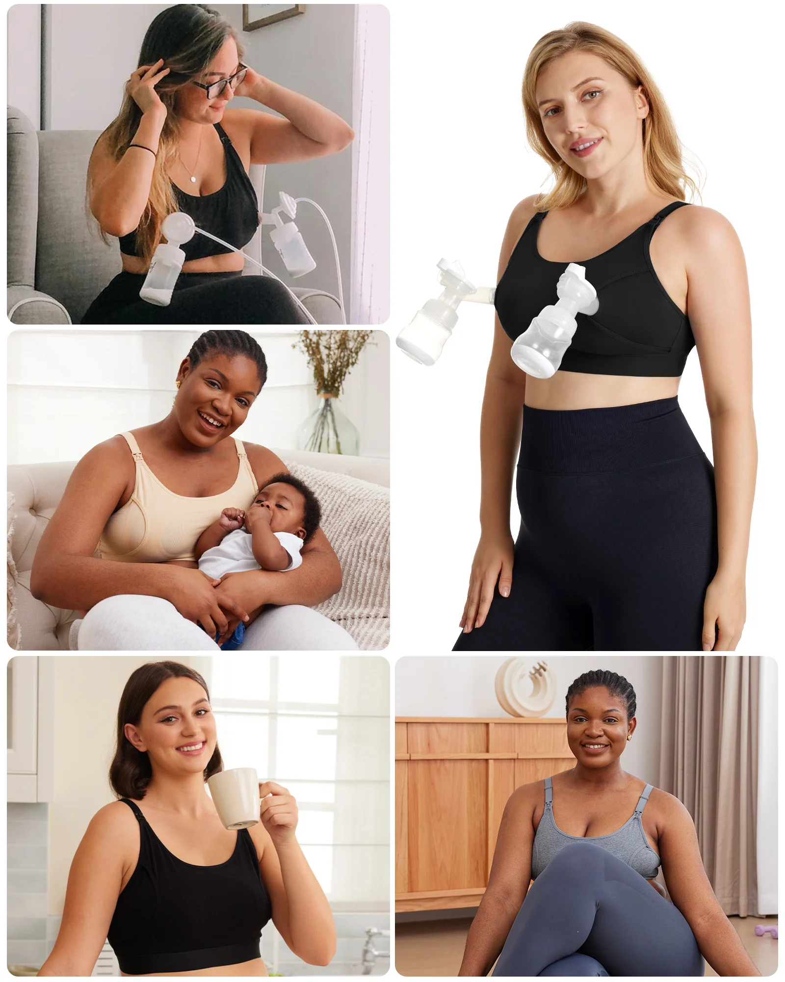 Ultra Soft Seamless Nursing Bra YN21 & The Original: Our Basic Pumping Bra YN08 Bundle - Image 12